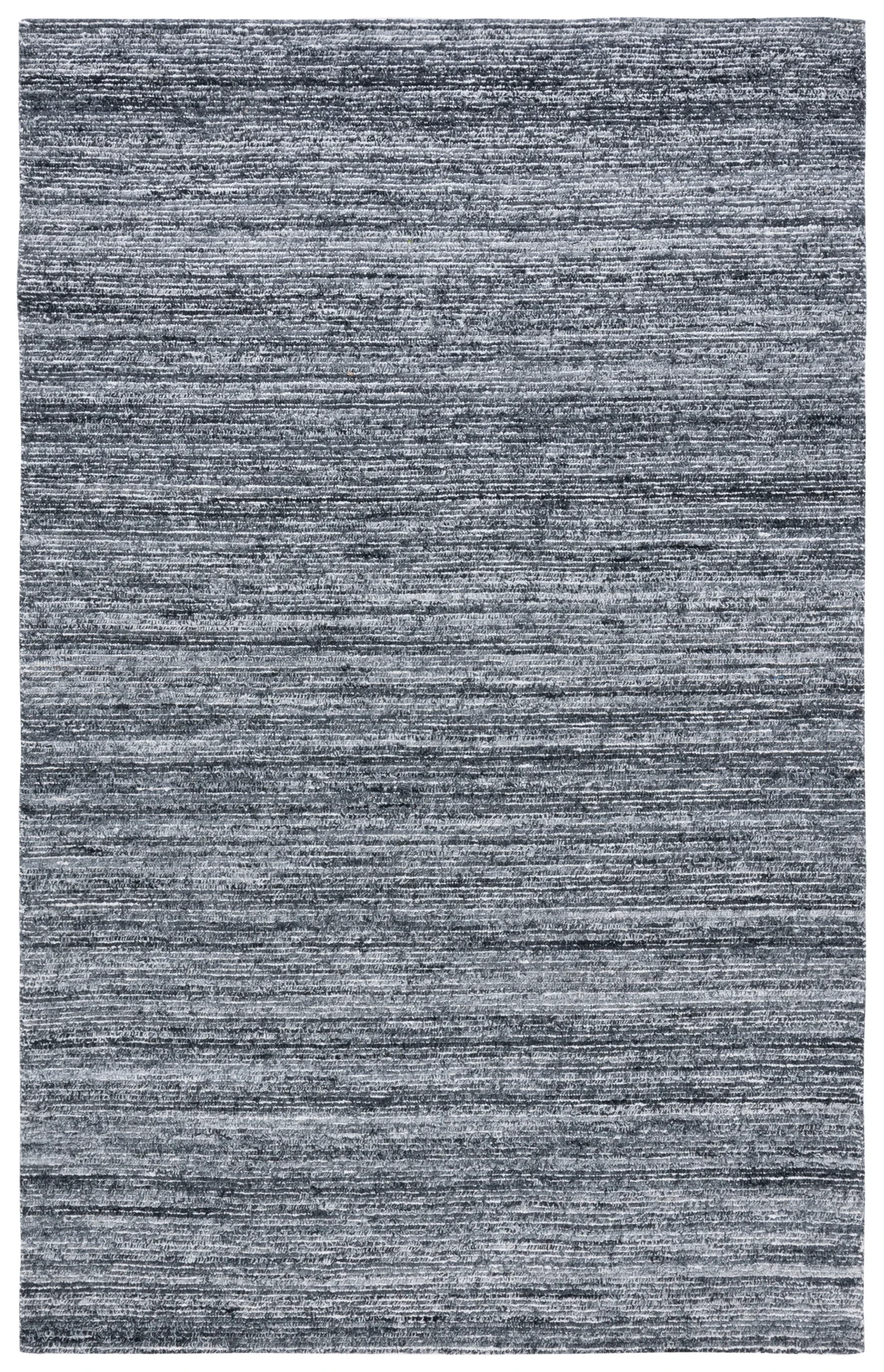 Mirage Ribbed Hand-Tufted Rug in Dark Gray / Ivory
