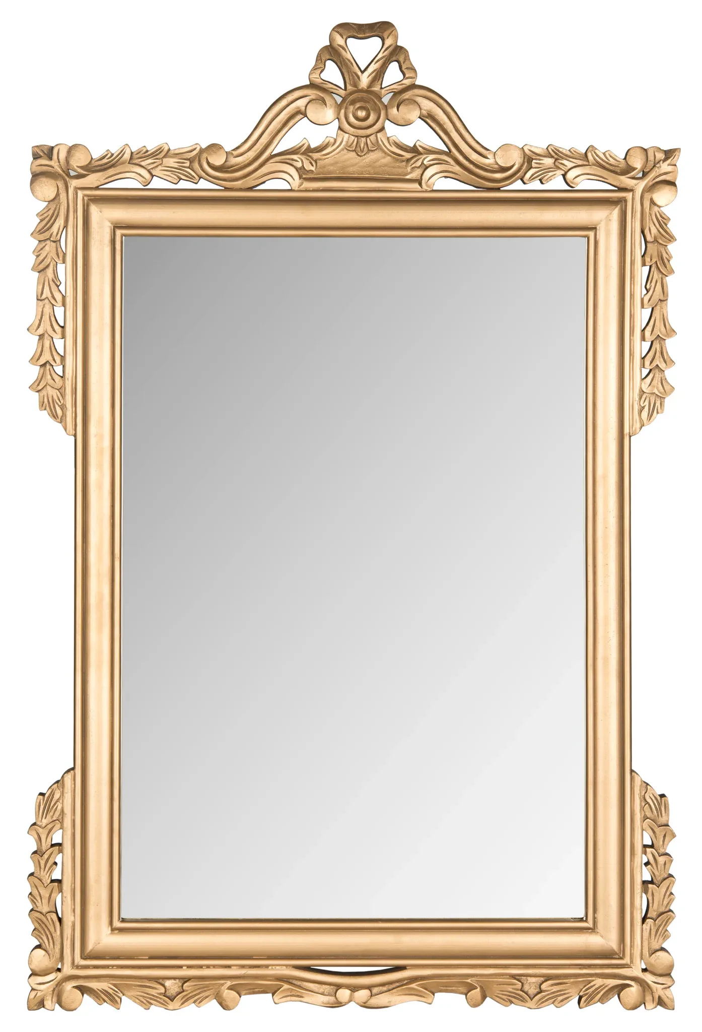 Pediment Mirror in Gold