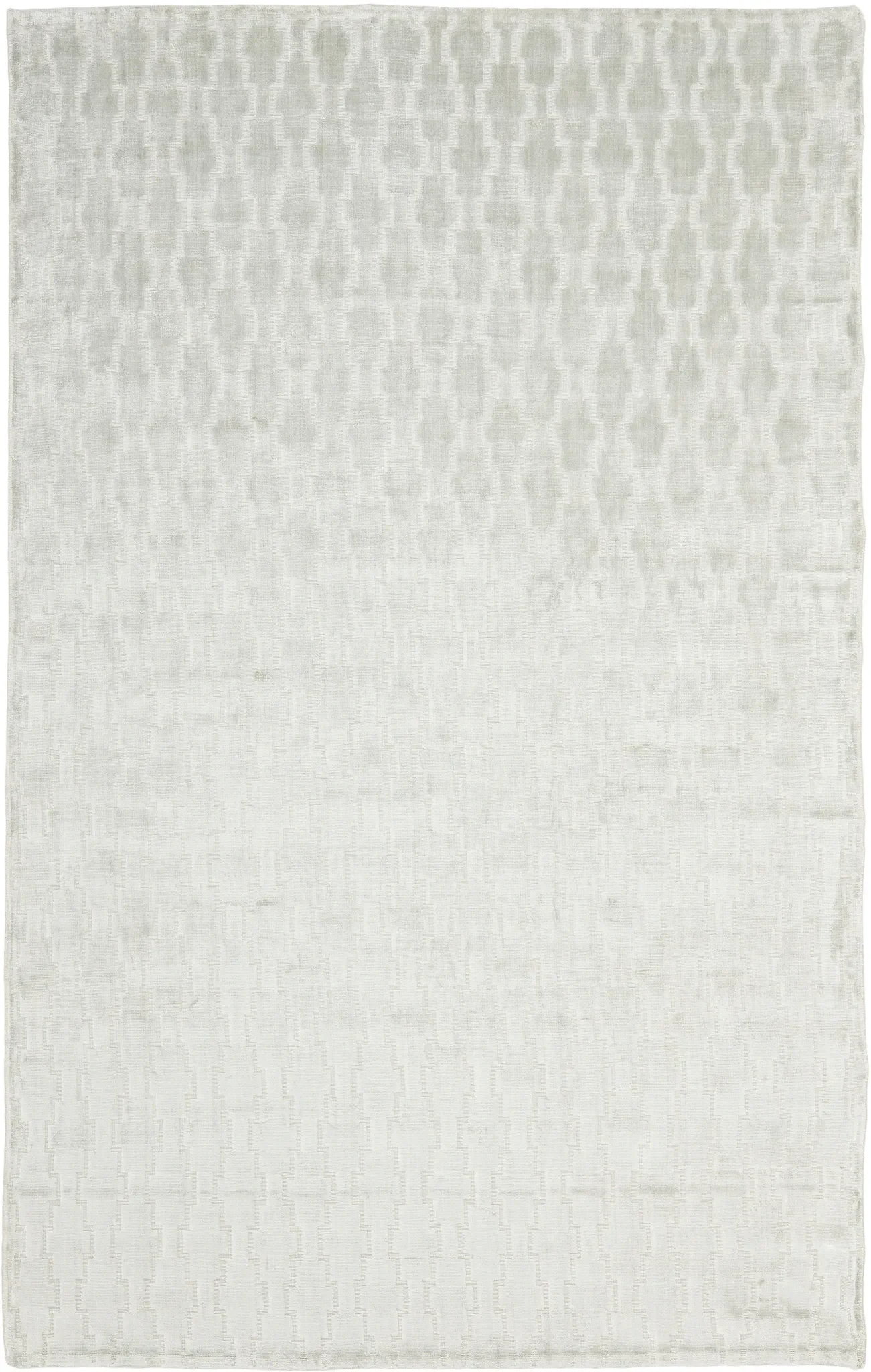 Mirage Interlocking Grid Hand-Loomed Rug in Gray
