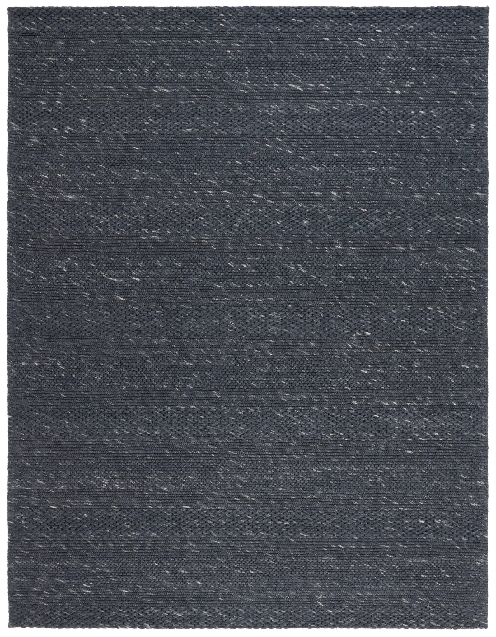 Marbella Speckled Ribbed Hand-Loomed Rug in Charcoal