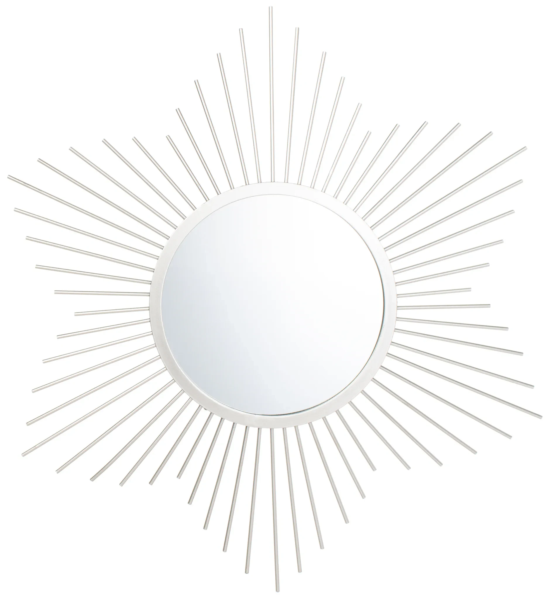 River Sunburst Mirror in Silver