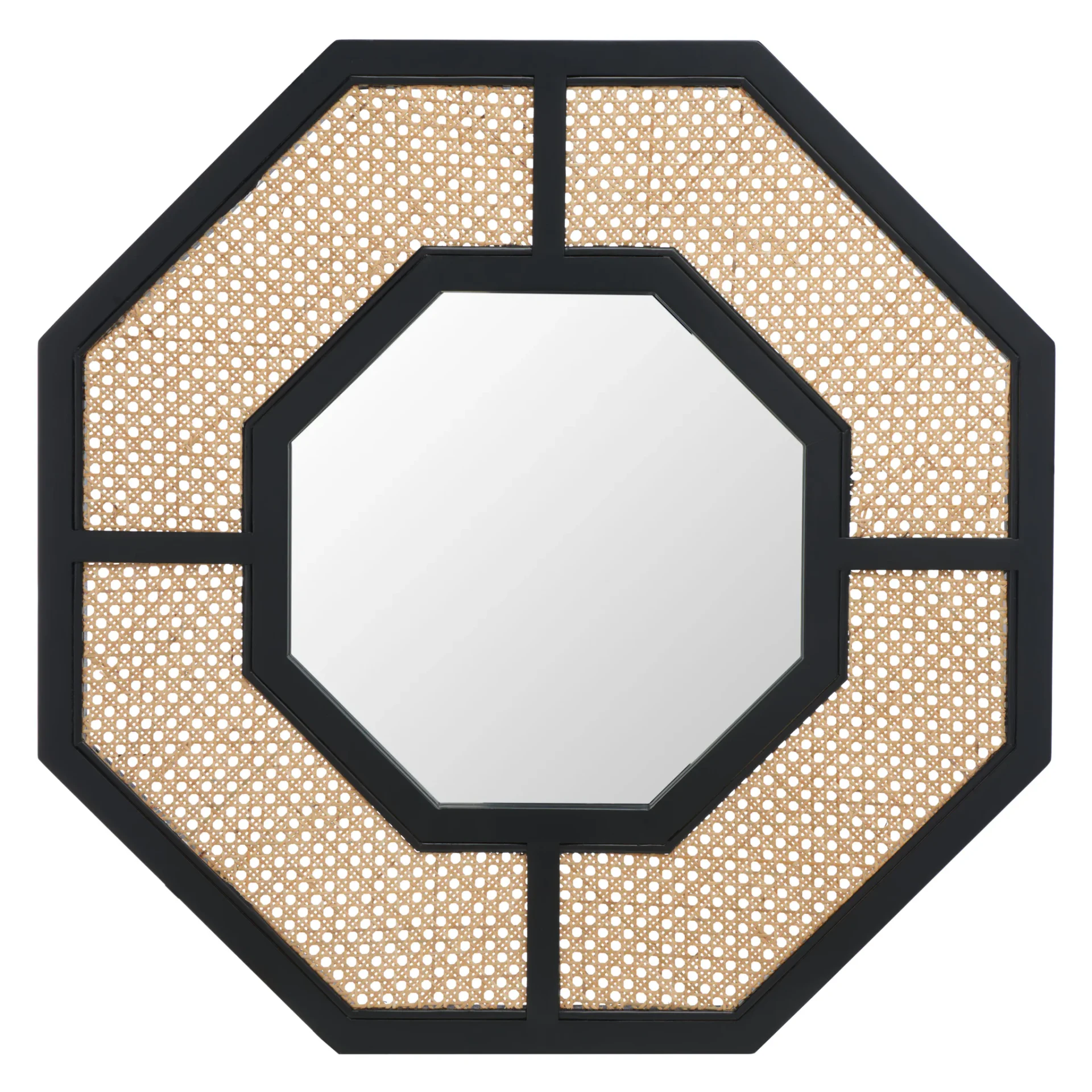 Jarvie 30.4" Mirror in Black / Natural