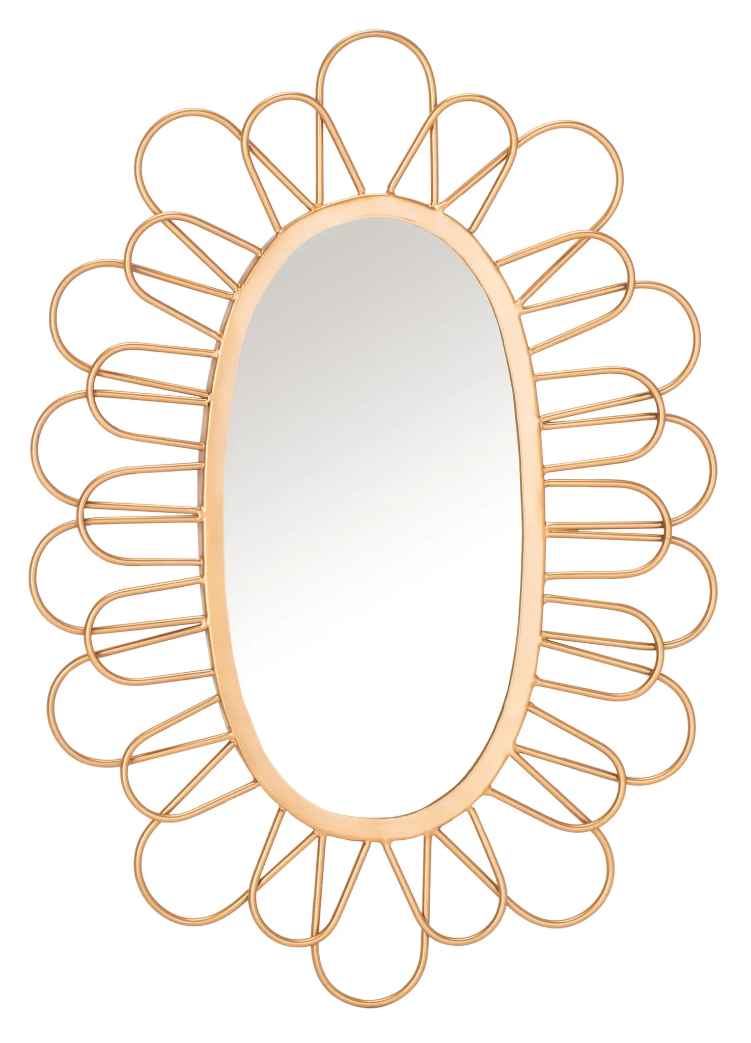 Rime Mirror in Gold