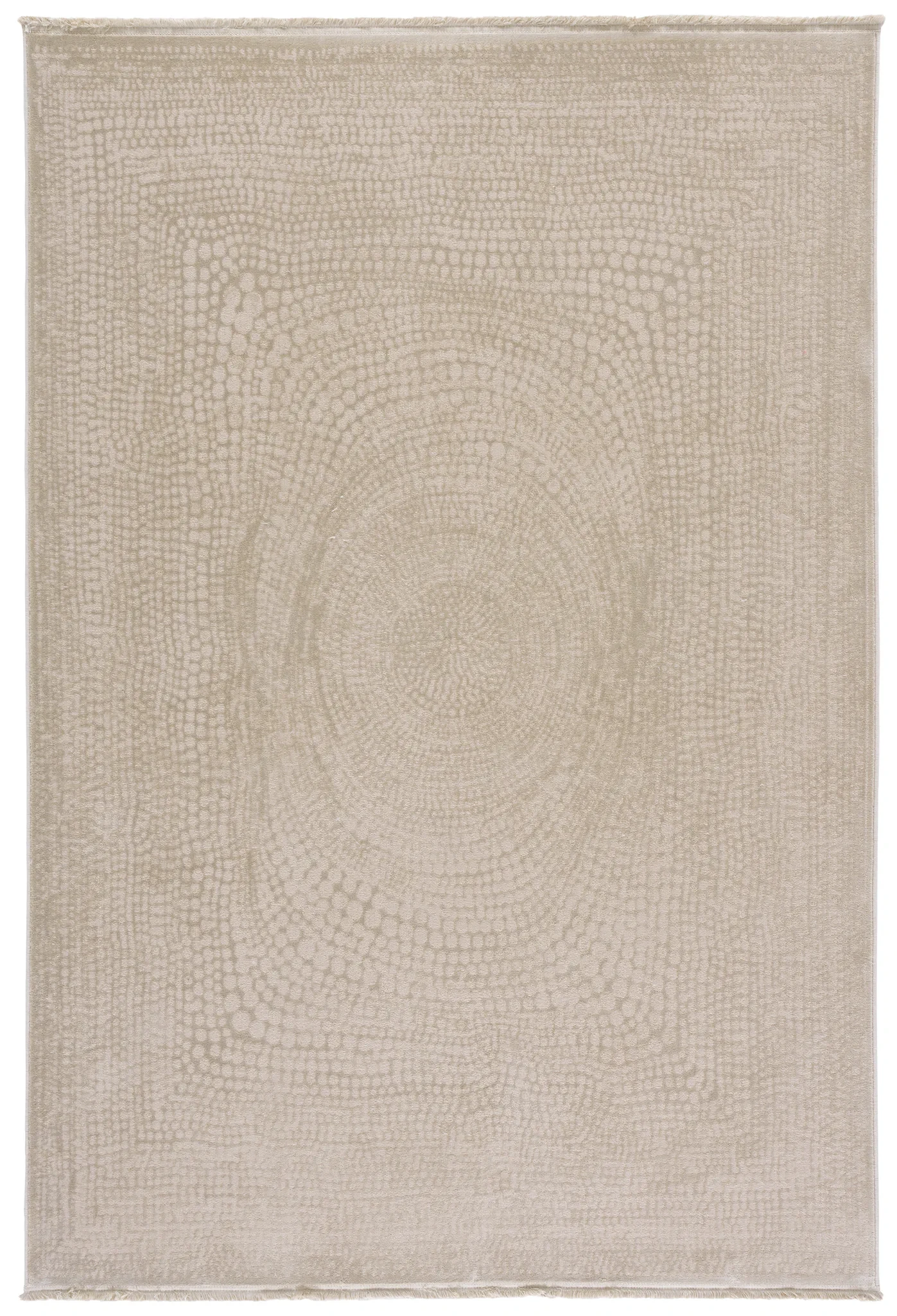 Marvel Concentric Dot Rug in Ivory / Beige