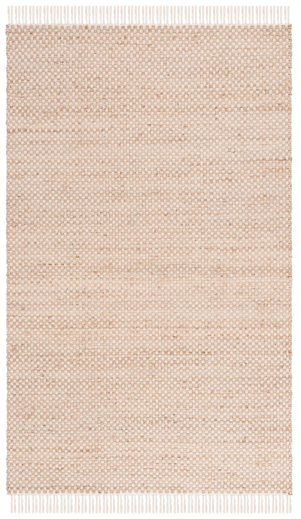 Montauk Checkered Hand-Loomed Rug in Natural / Yellow