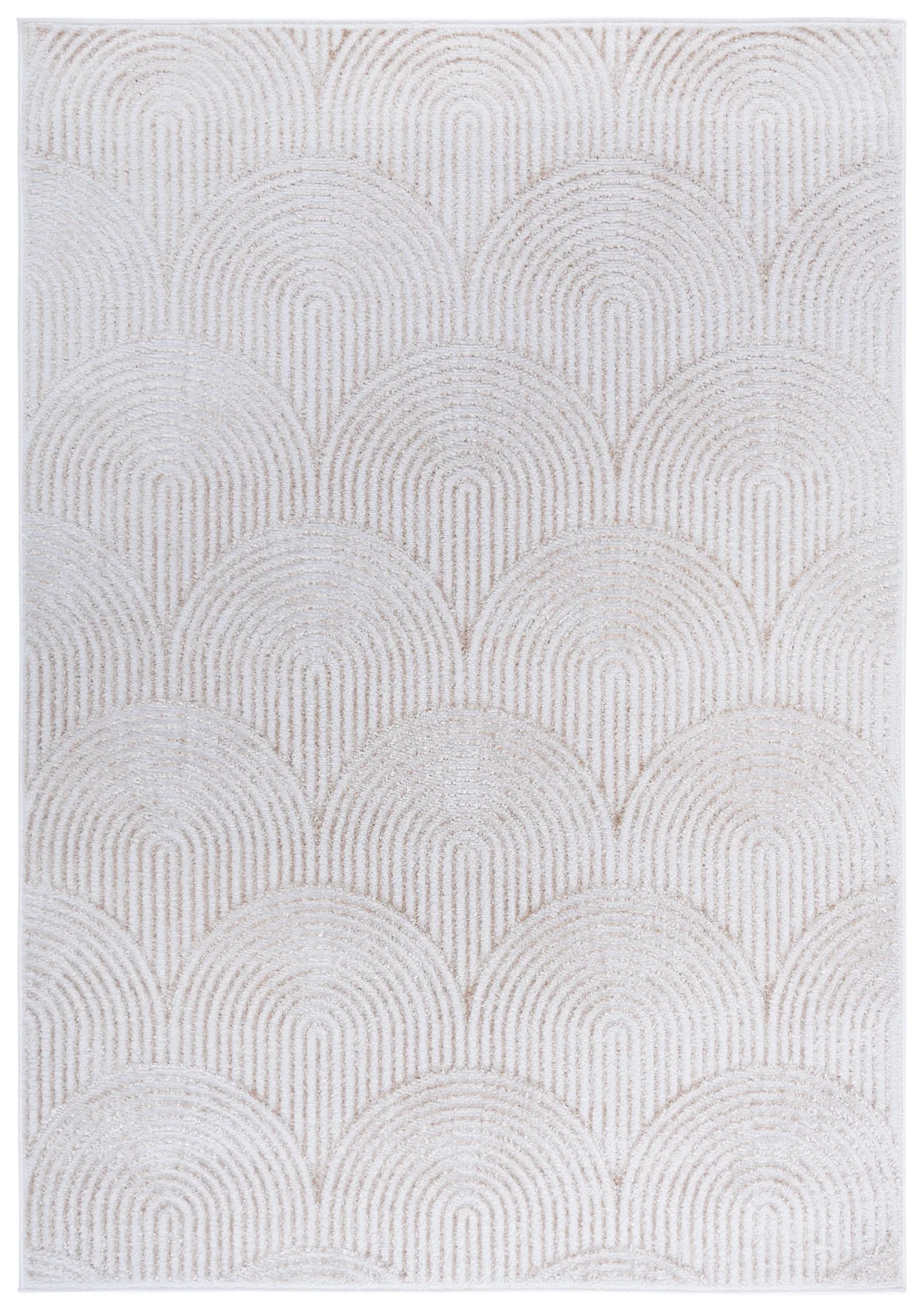 Maya Concentric Arch Rug in Ivory / Beige