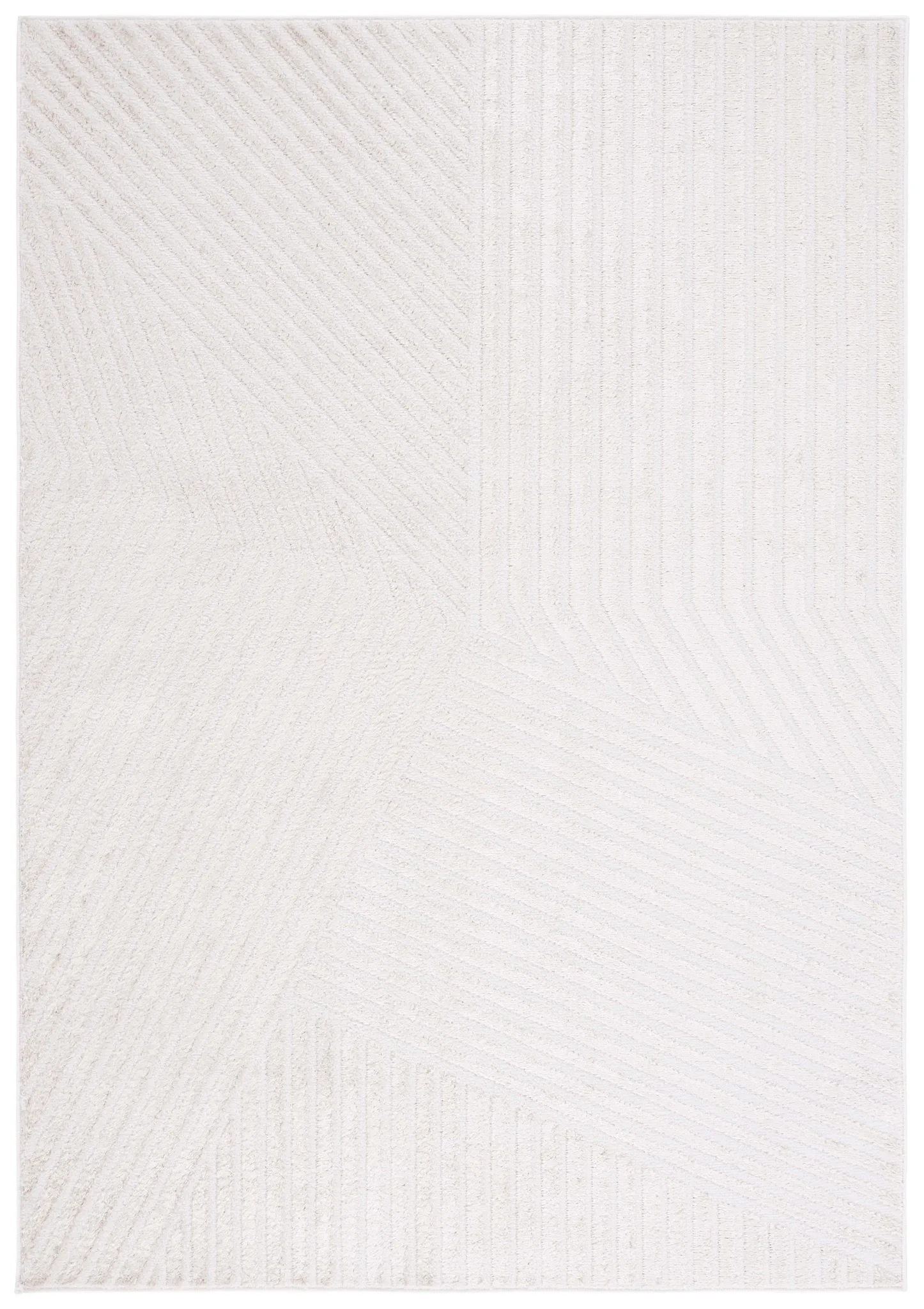 Maya Angled Stripe Rug in Ivory