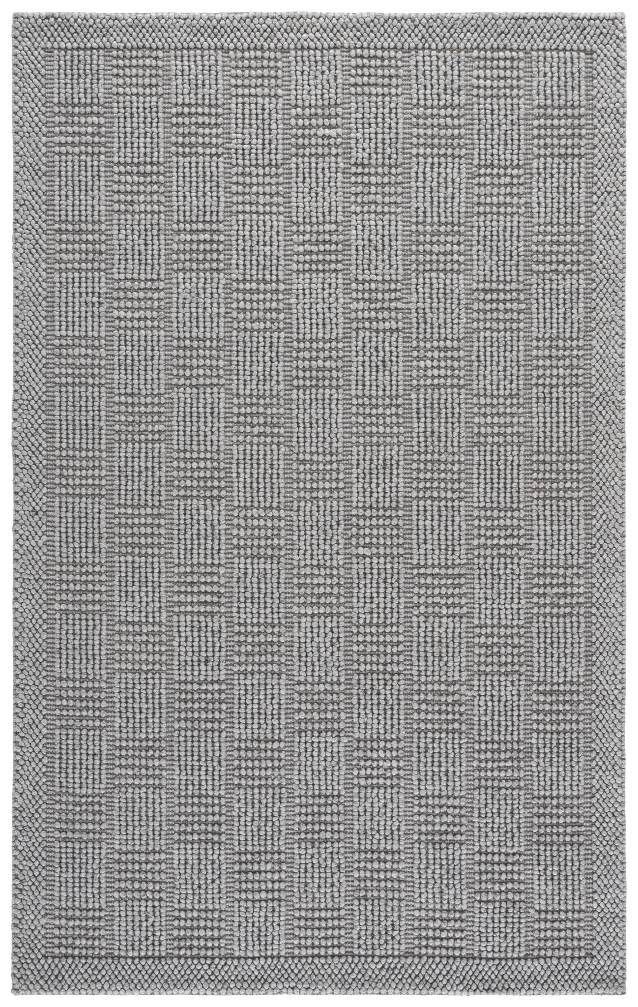 Natura Basketweave Hand-Woven Rug in Gray