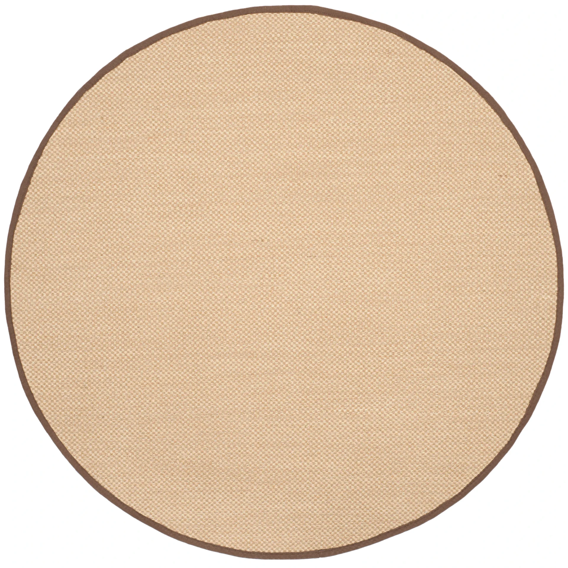 Natural Fiber Trinidad Bordered Sisal Rug in Maize / Brown