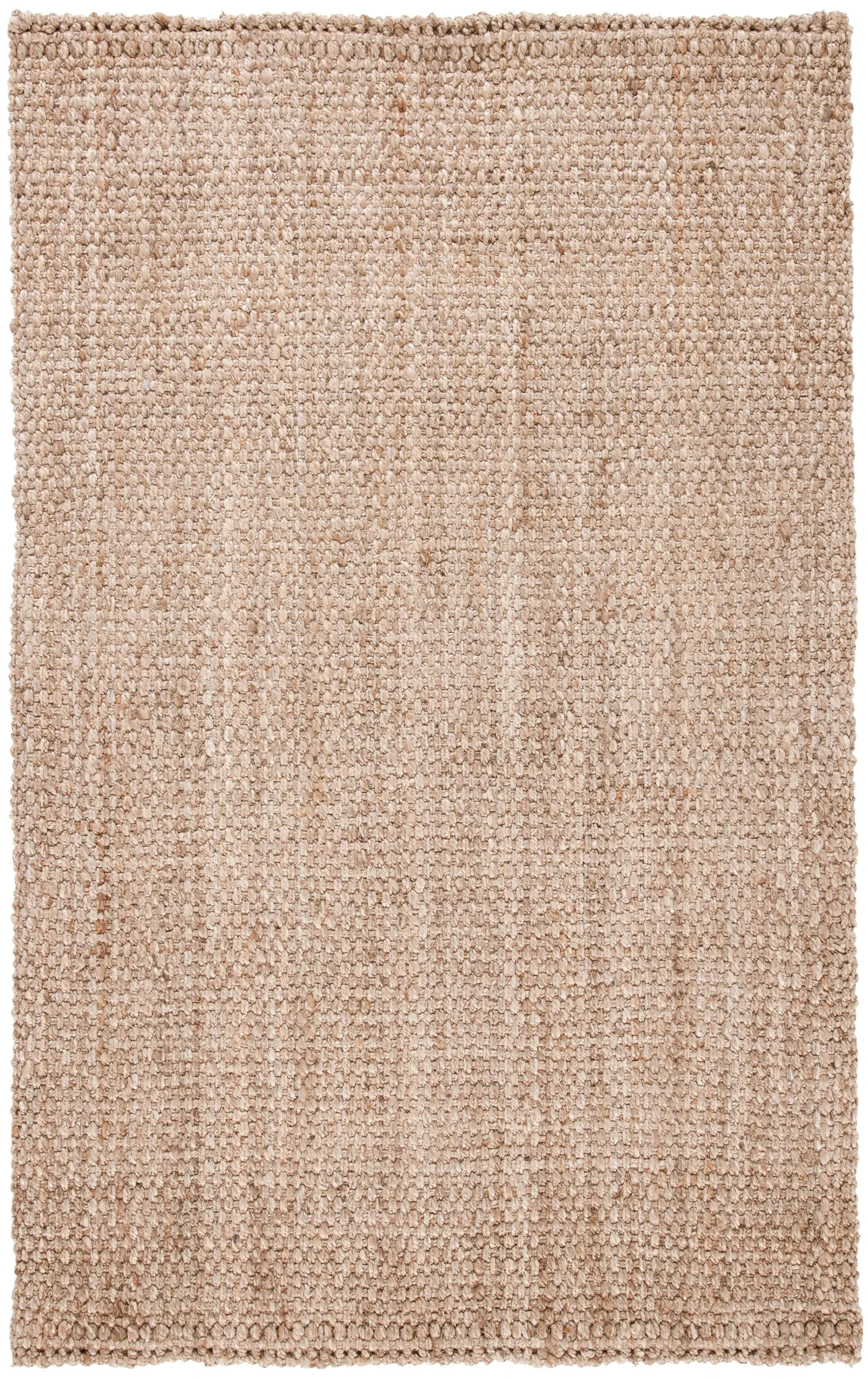 Natural Fiber Pebble Loop Hand-Loomed Jute Rug in Natural