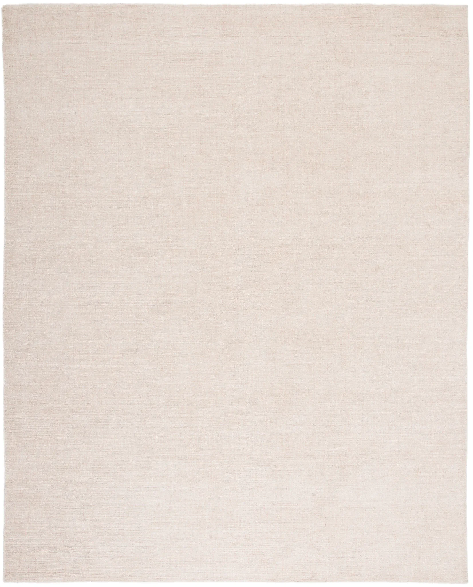 Natural Fiber Fine Ribbed Hand-Loomed Jute Rug in Light Pink