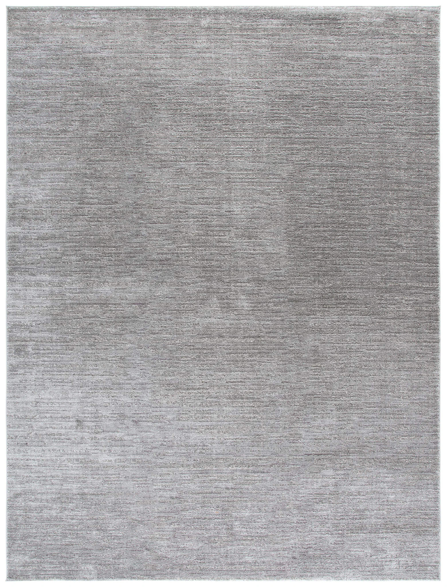 Neptune Ribbed Solid Rug in Light Gray / Gray