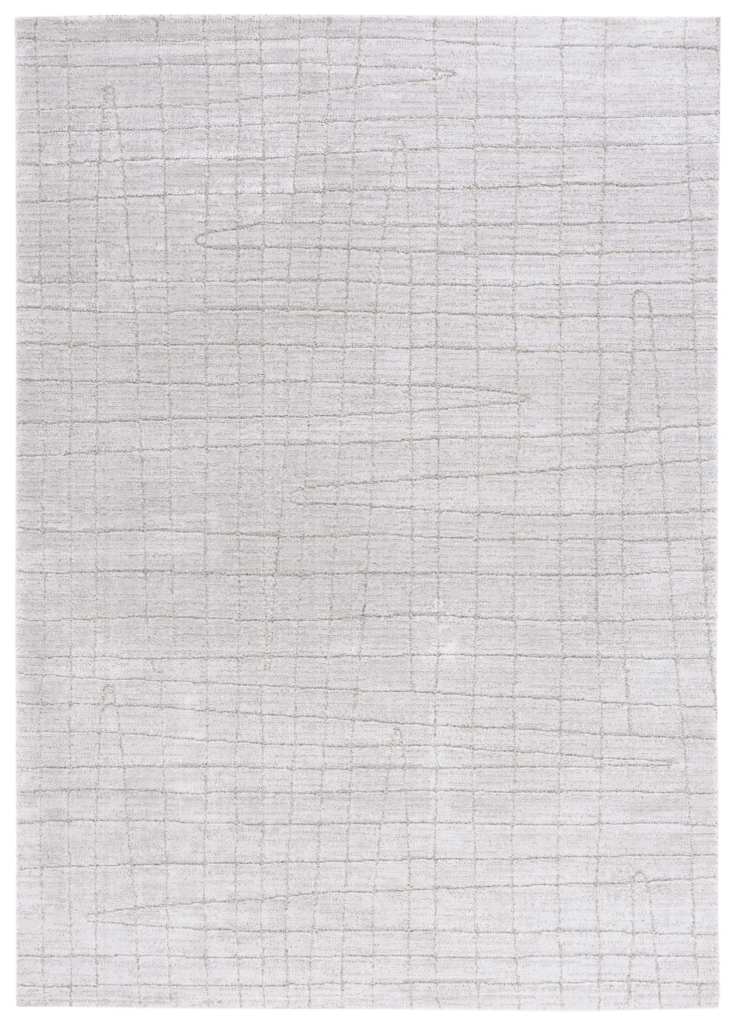 Neptune Grid Rug in Light Gray / Gray