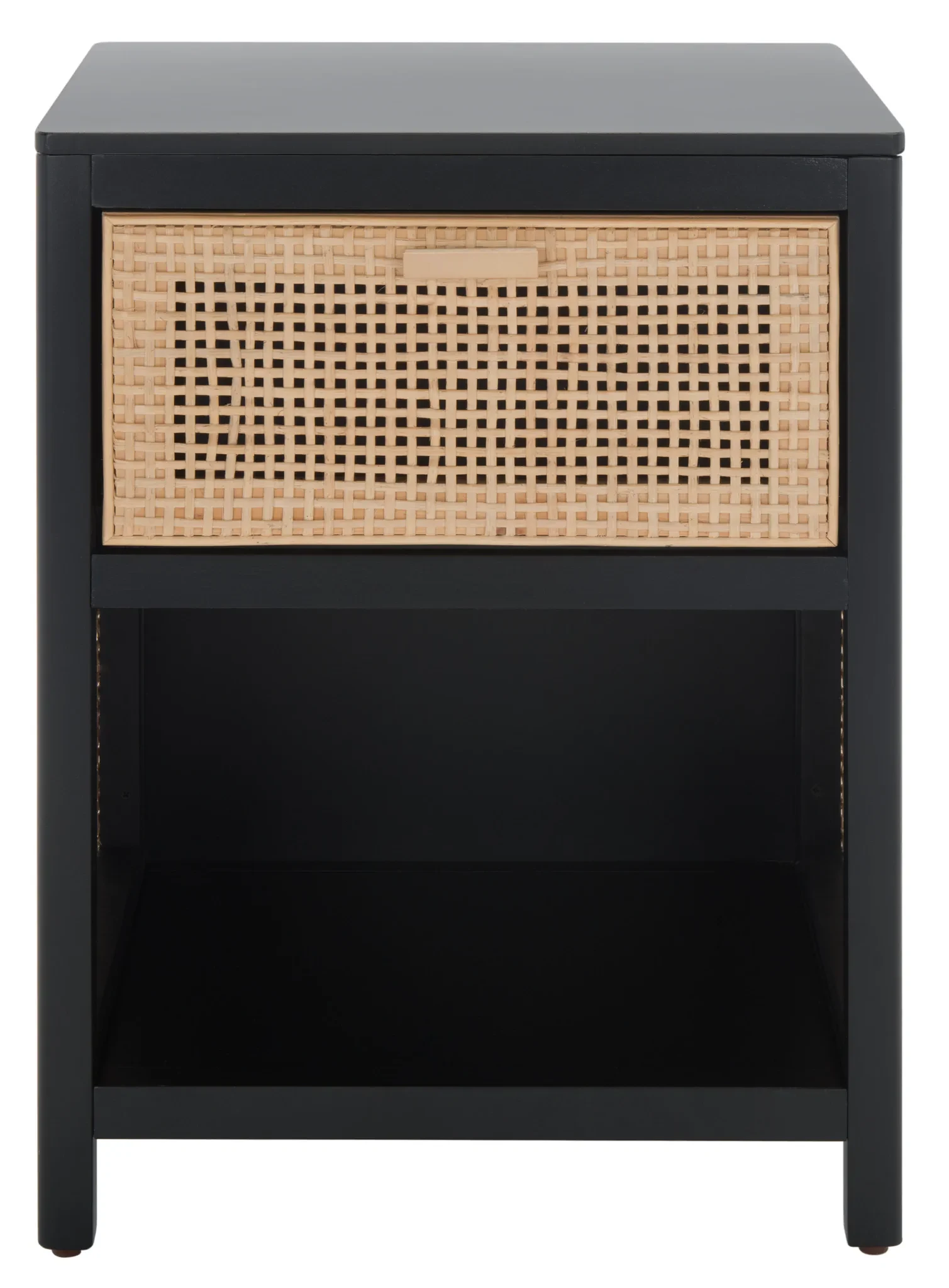 Miya Night Stand in Black / Natural