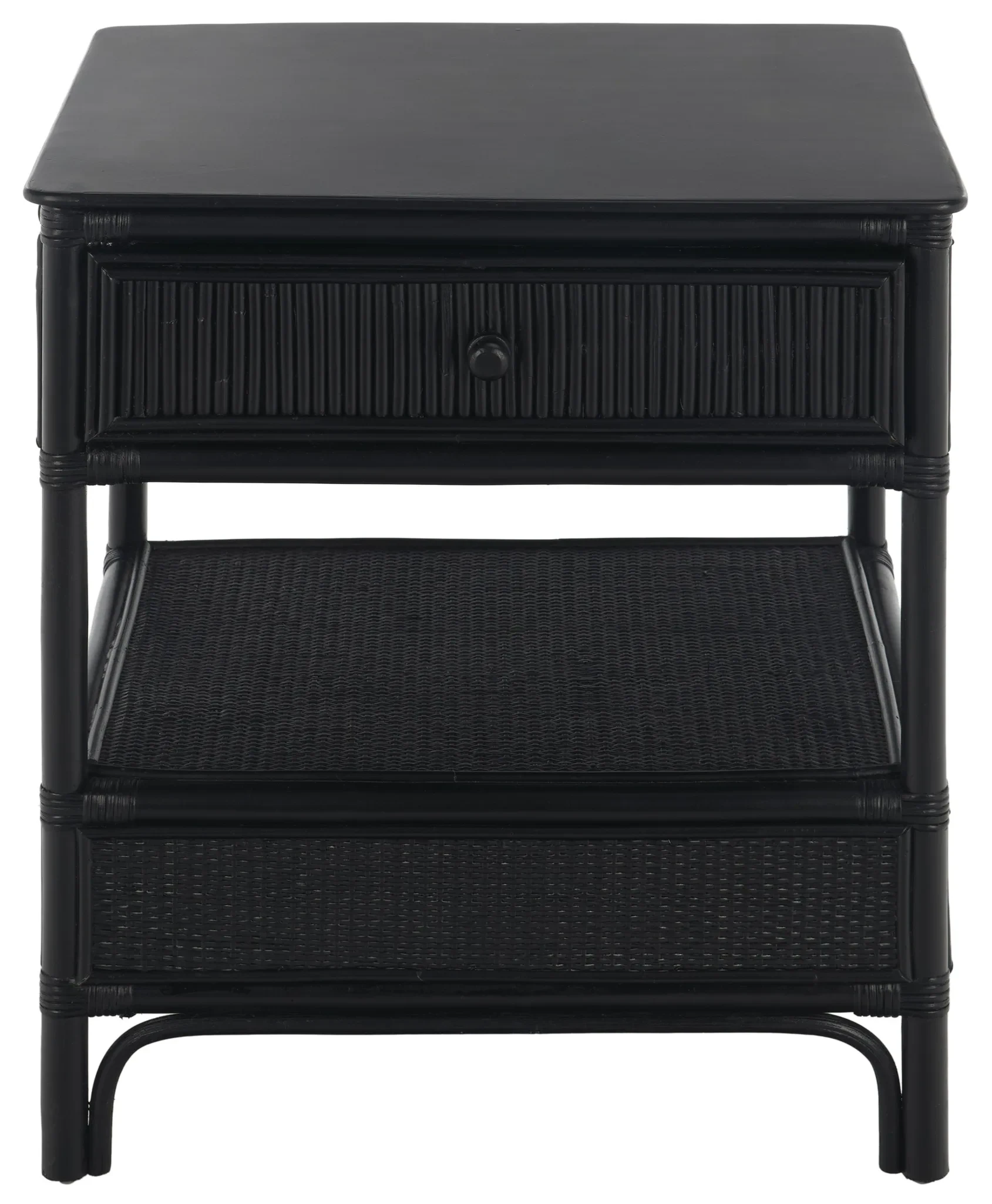 Imari One-Drawer One-Shelf Nightstand in Black