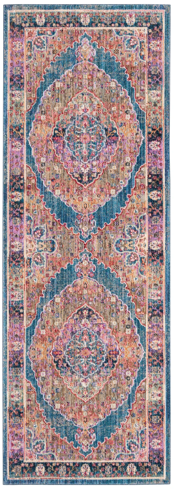Nirvana Medallion Rug in Navy / Multicolor