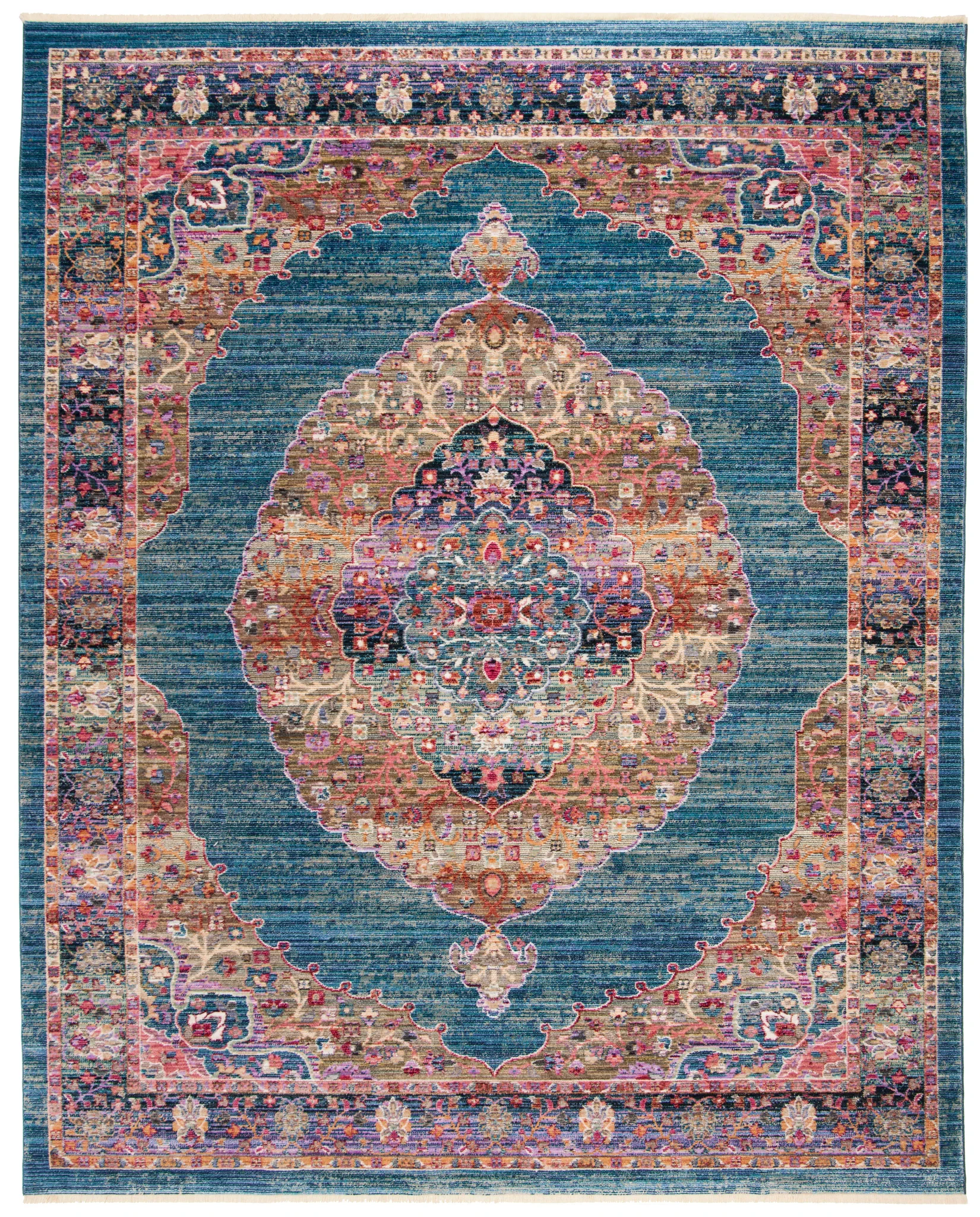 Nirvana Medallion Rug in Navy / Multicolor