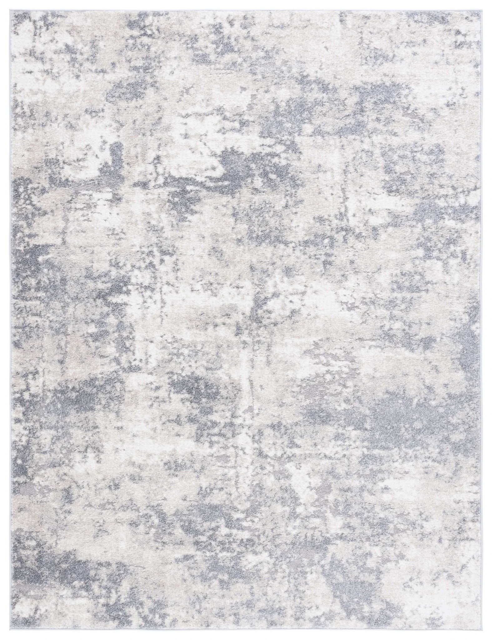Opal Distressed Abstract Rug in Gray / Beige