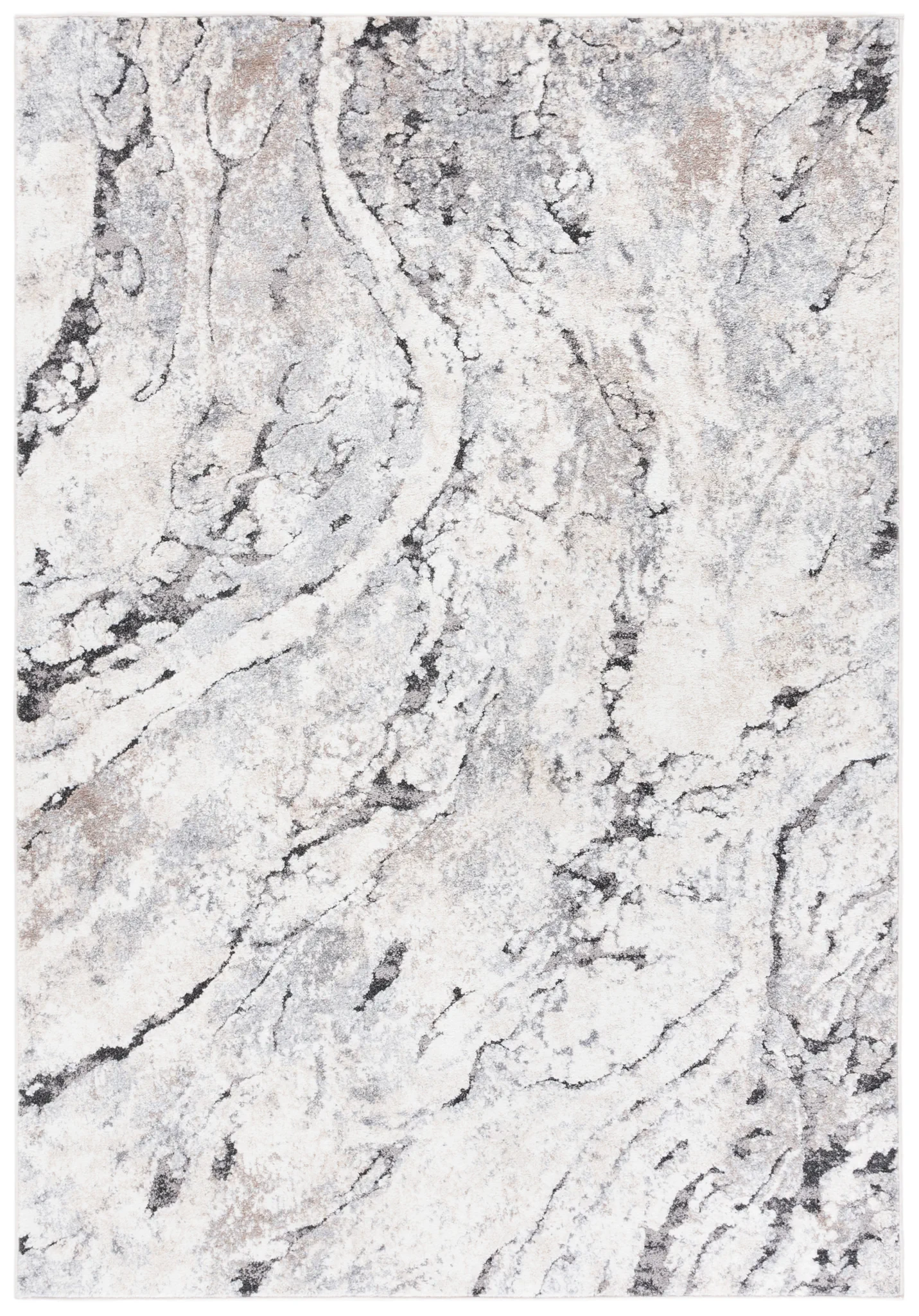 Opal Marble Rug in Beige / Gray