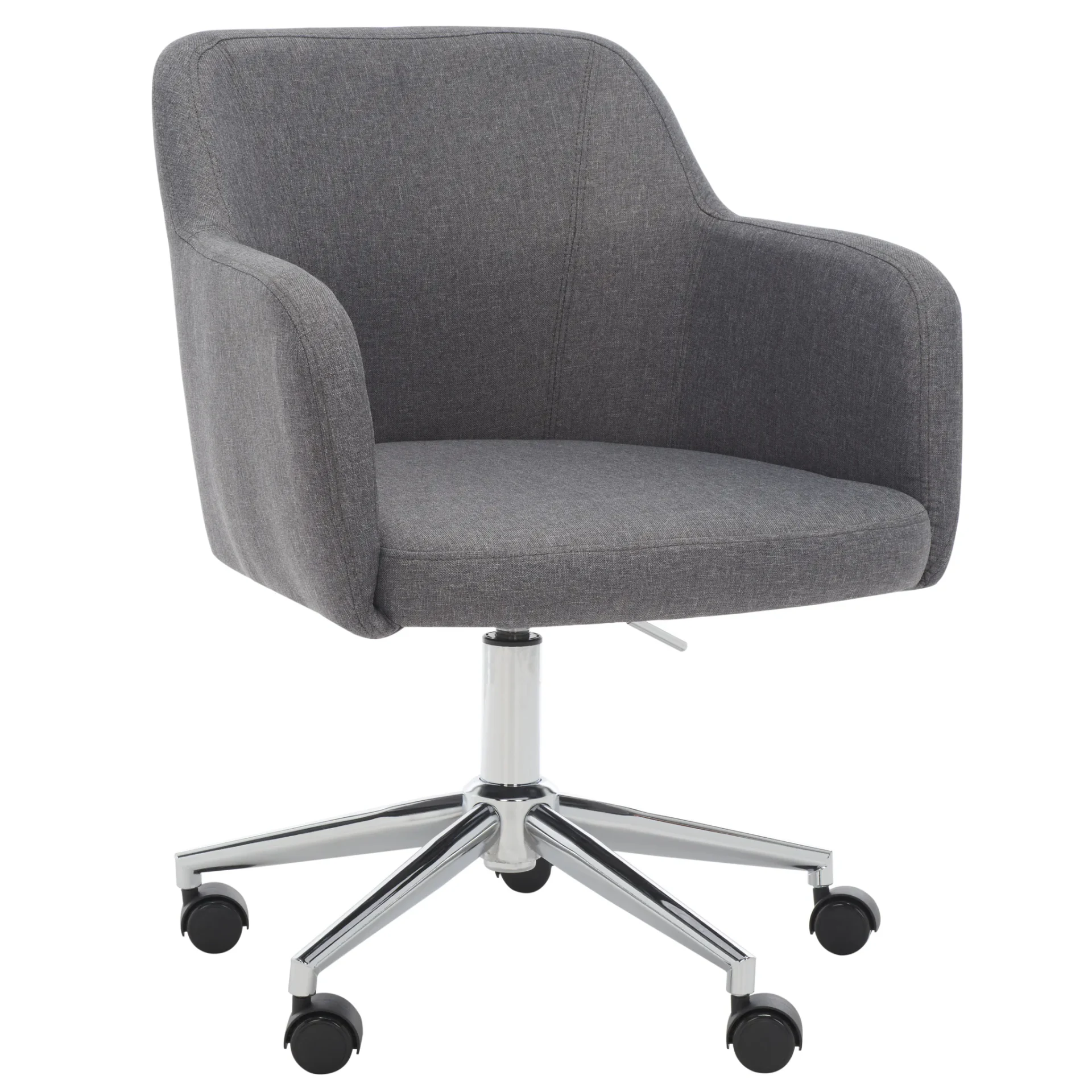 Kains Swivel Office Chair in Gray / Chrome
