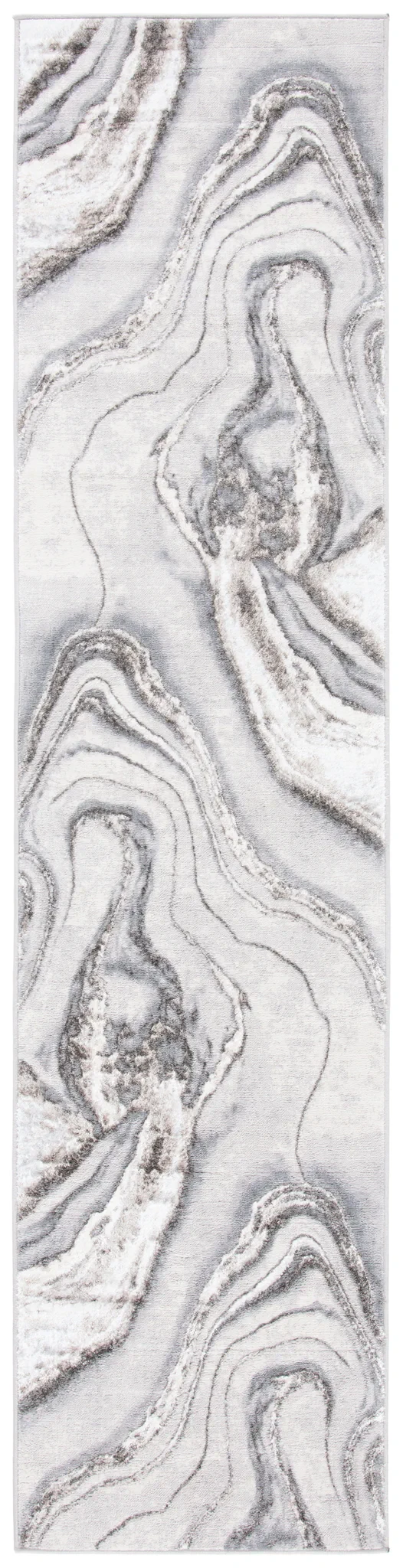 Orchard Marble Swirl Rug in Gray / Ivory