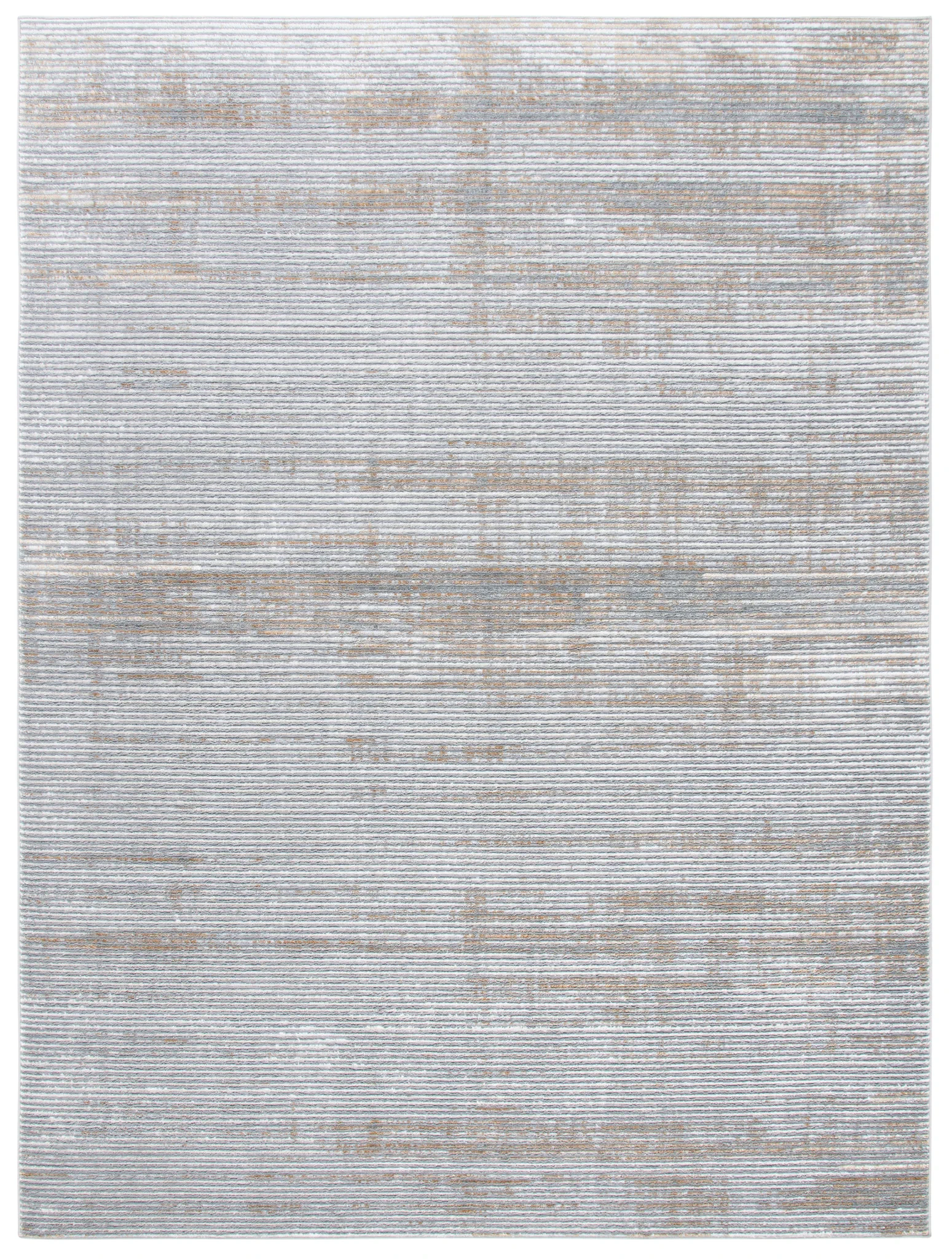 Orchard Distressed Stripe Rug in Gray / Gold