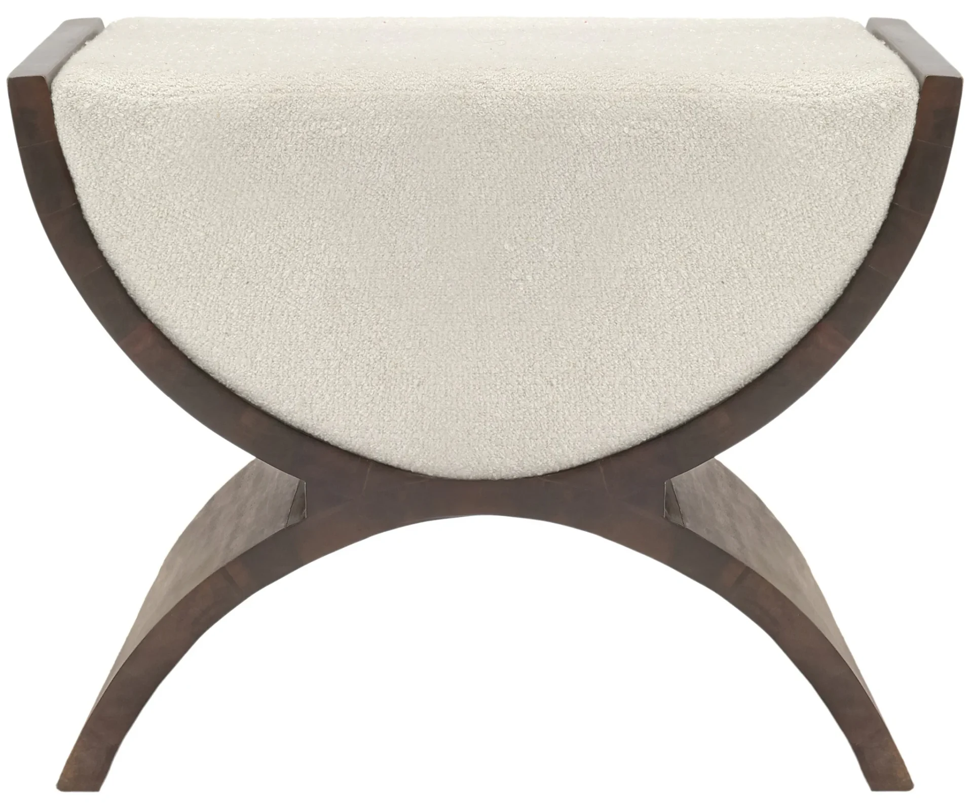 Anika Ottoman in Walnut / Cream