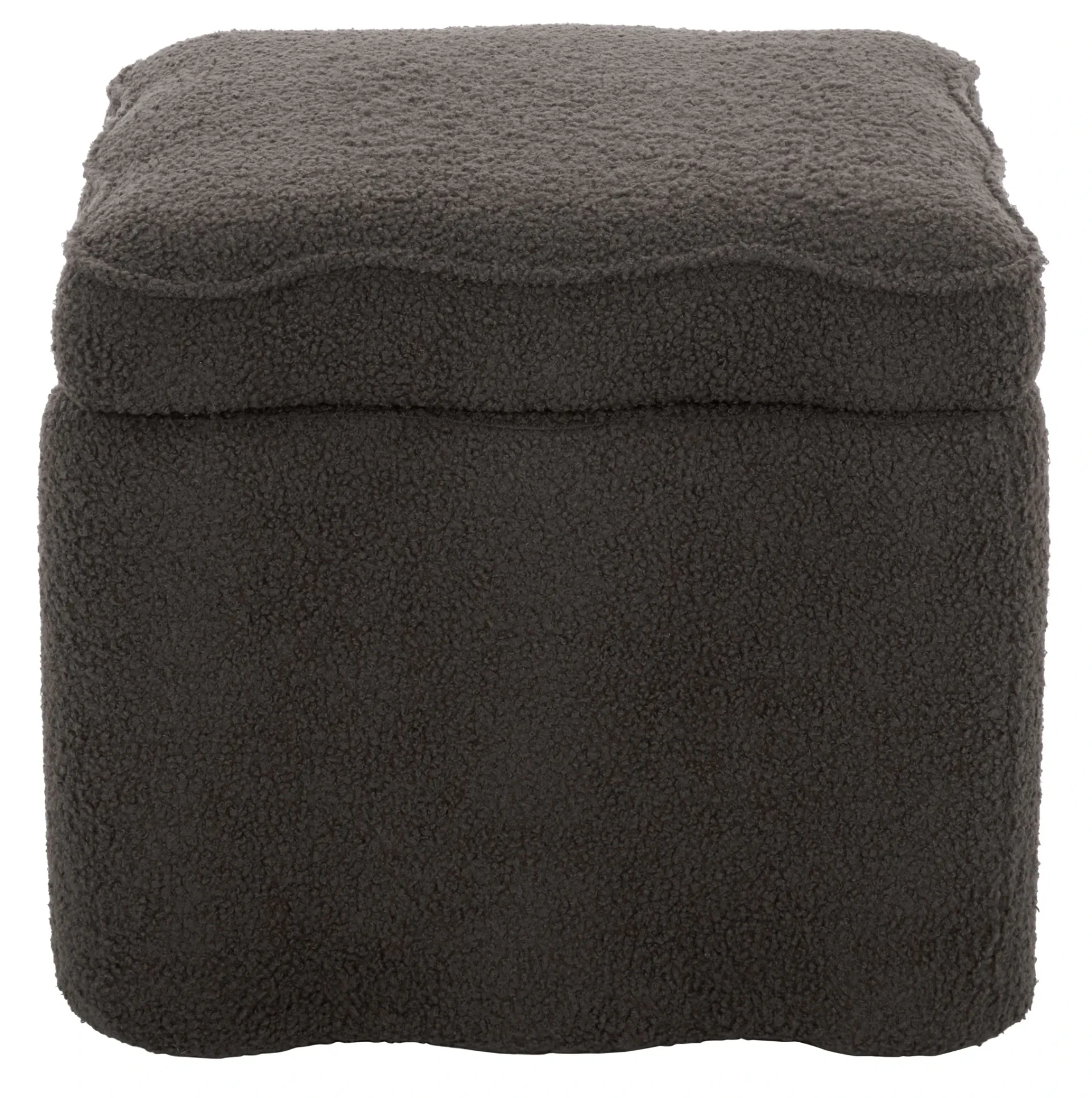 Emmie Square Storage Ottoman in Brown