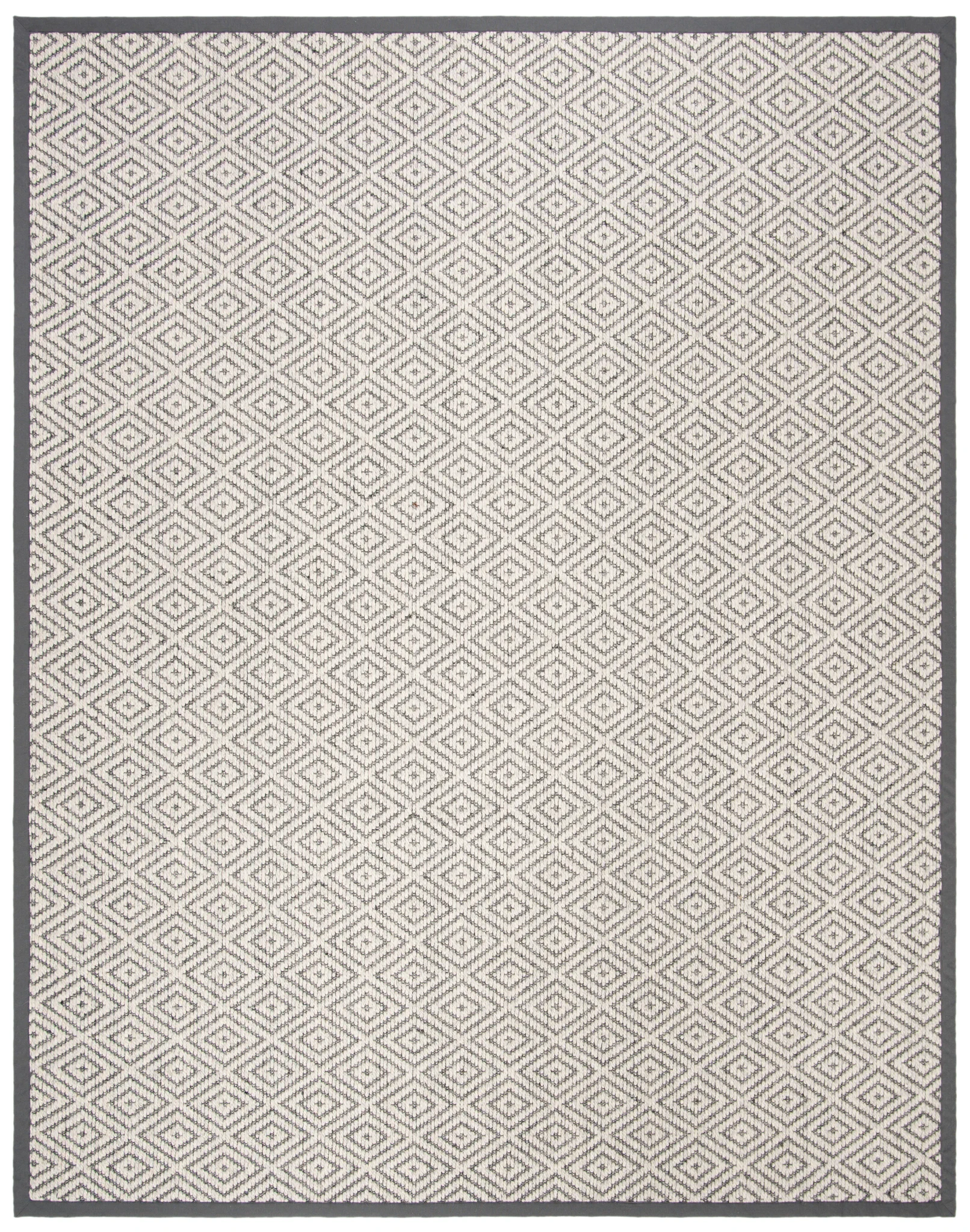 Palm Beach Nested Diamond Rug in Gray / Dark Gray