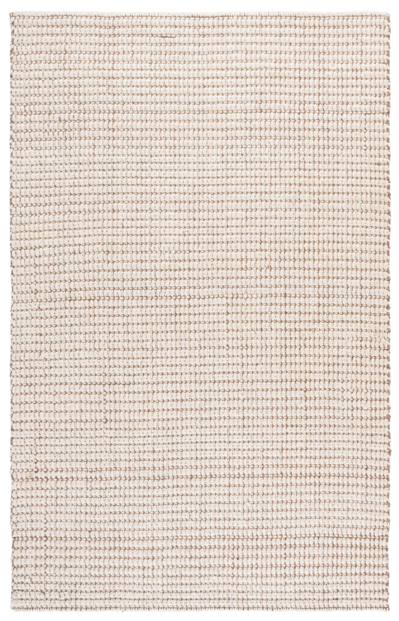 Grid Ribbed Rug in Ivory / Natural