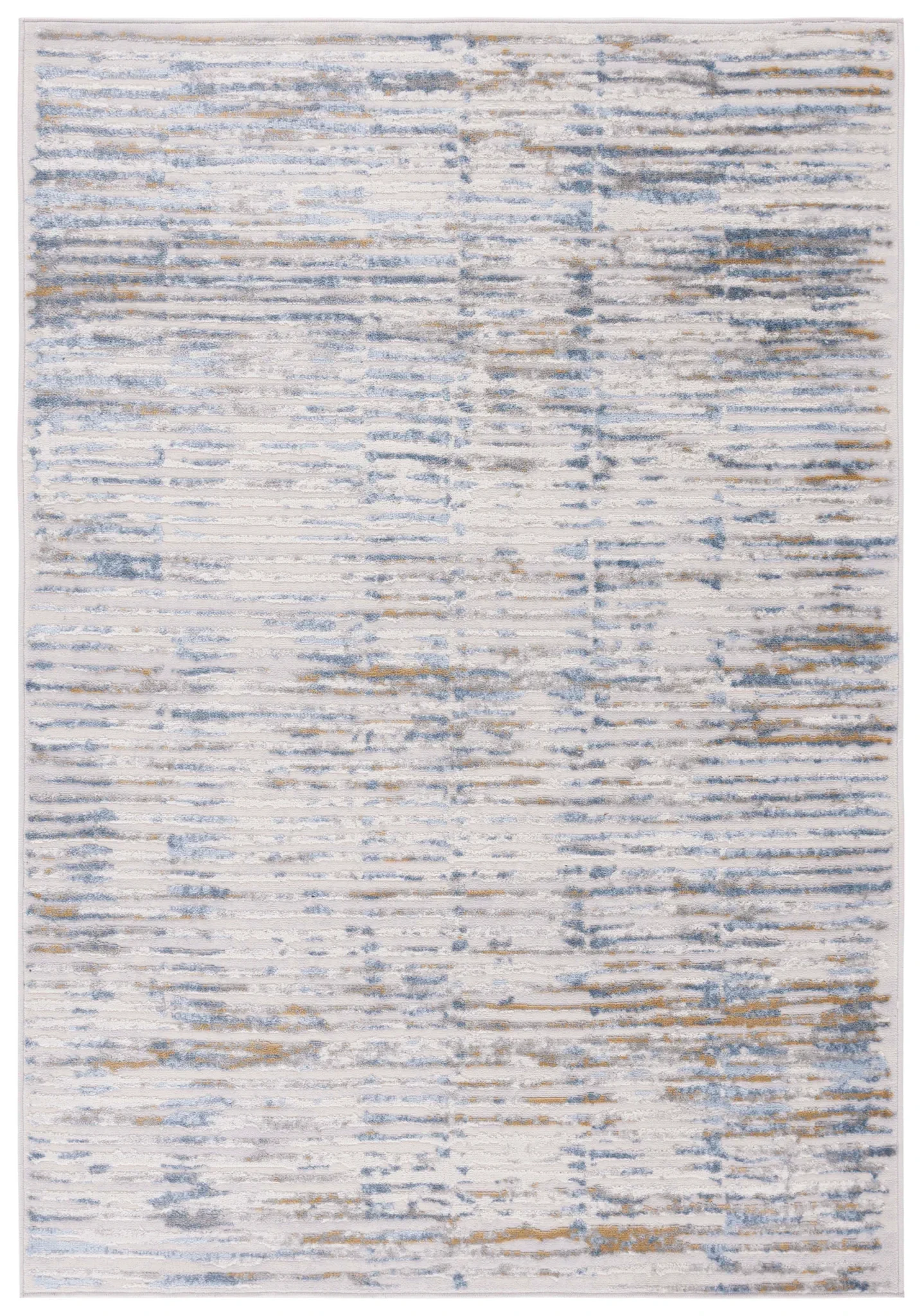Palma Linear Stripe Rug in Gray / Blue