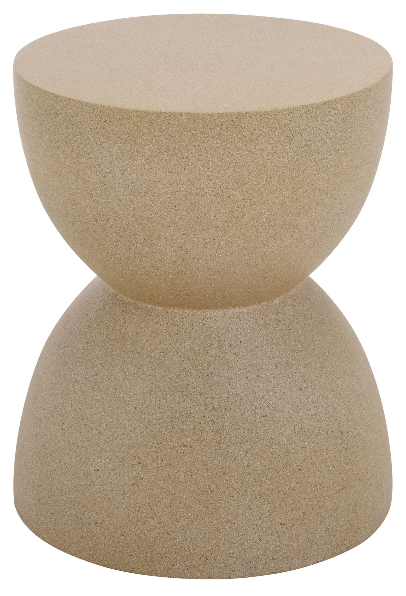 Tina Hourglass Accent Table in Beige
