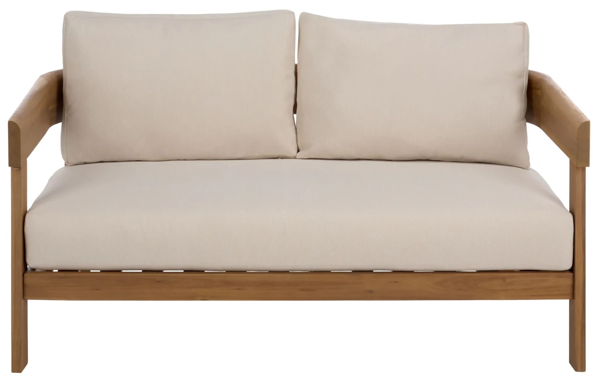 Broome Loveseat in Oak / Cream