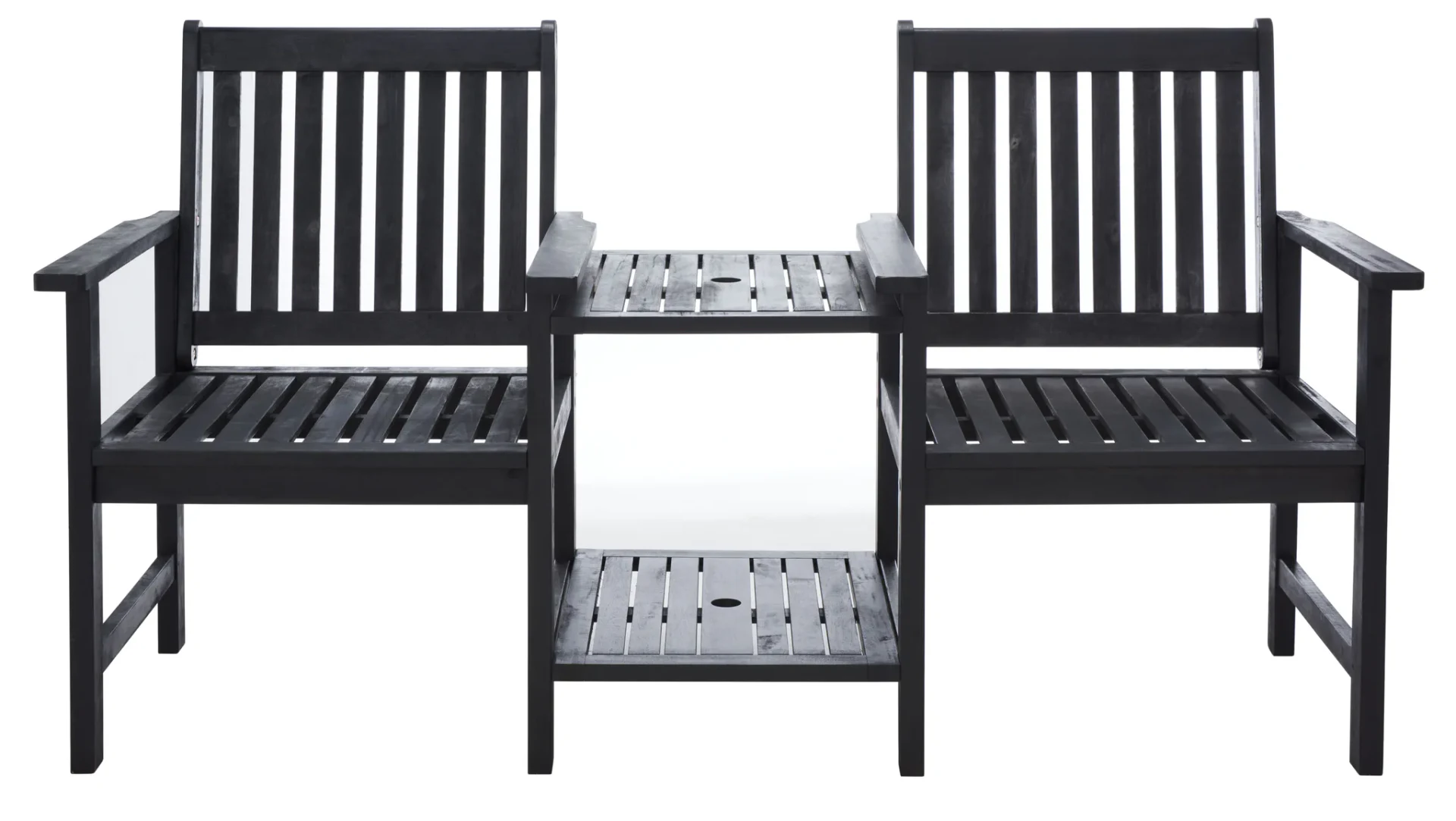 Brea Twin Seat Bench in Black
