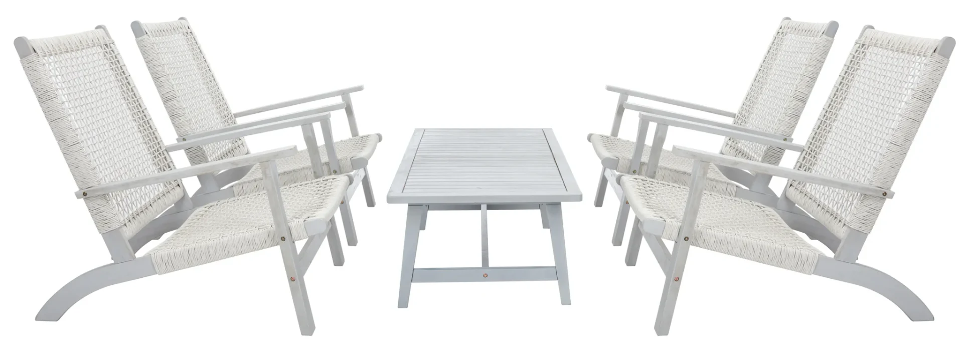 Deven Five-Piece Living Set in Gray