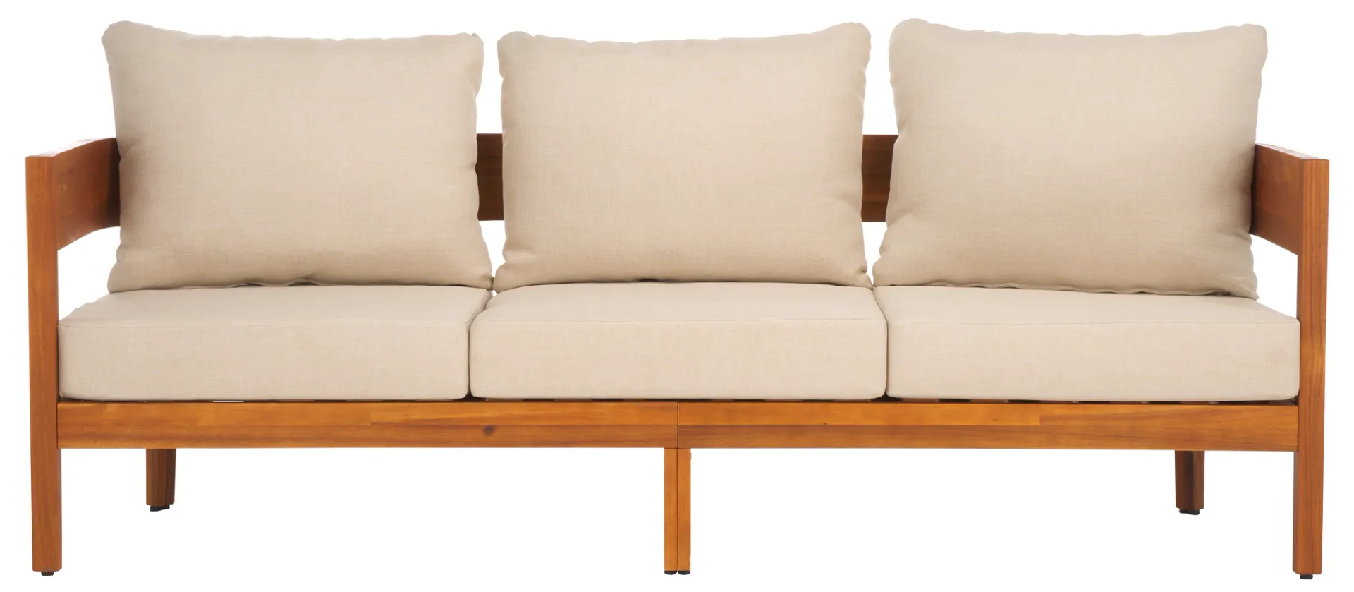 Theo Three-Seater Sofa in Natural / Taupe
