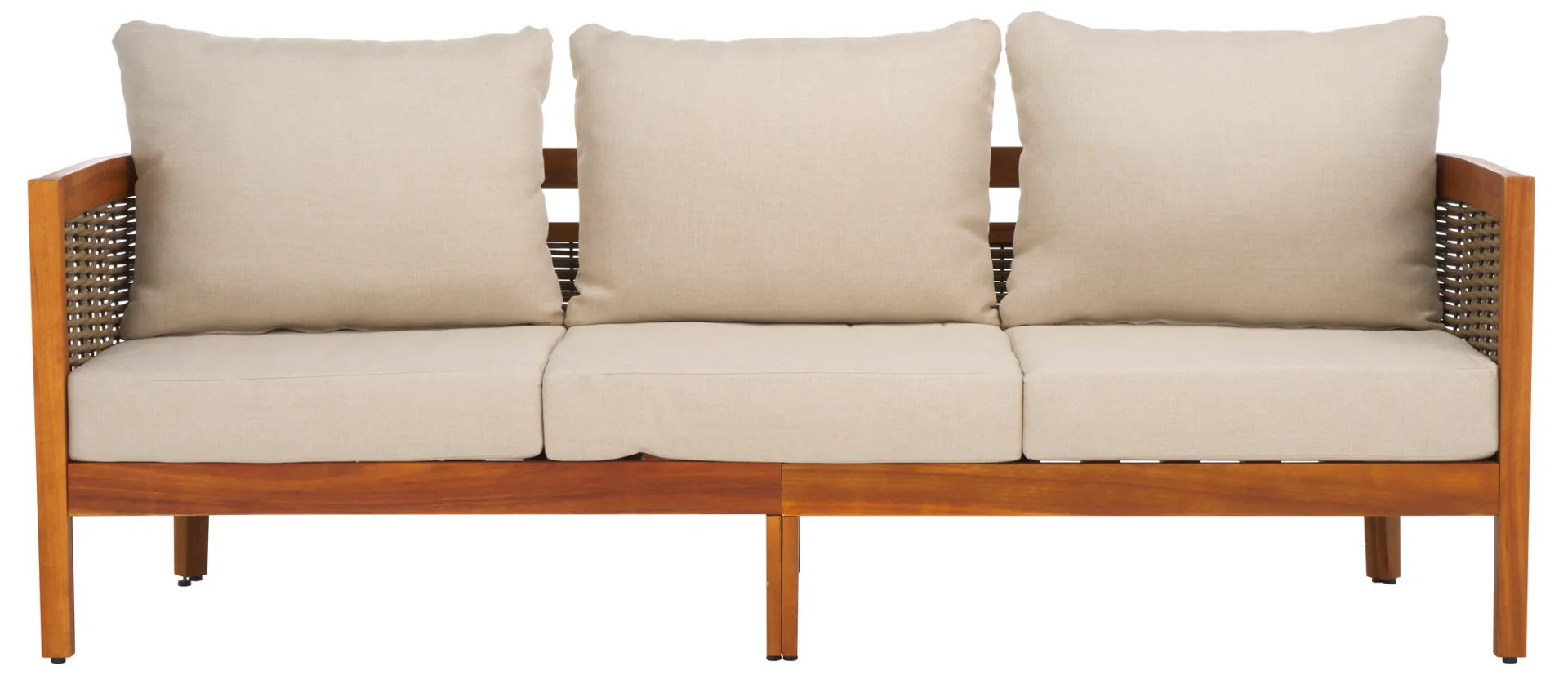 Amanda Three-Seater Sofa in Natural / Taupe