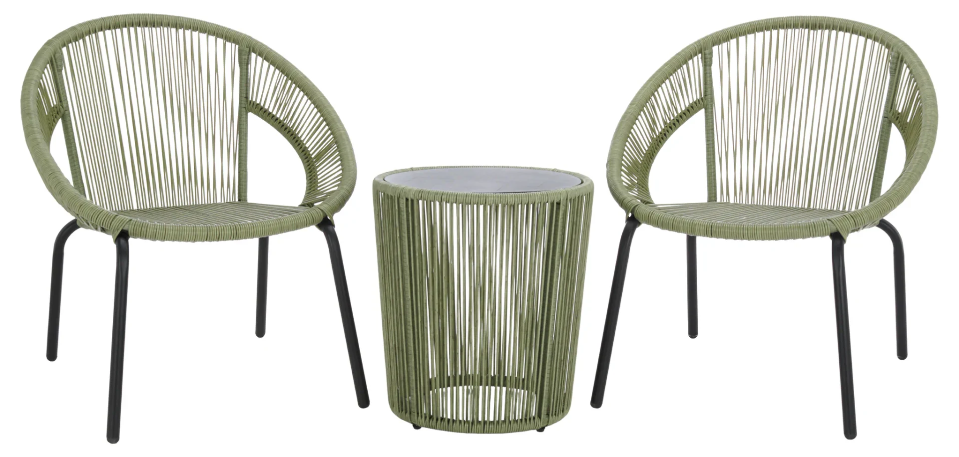 Otto Three-Piece Set in Green / Black