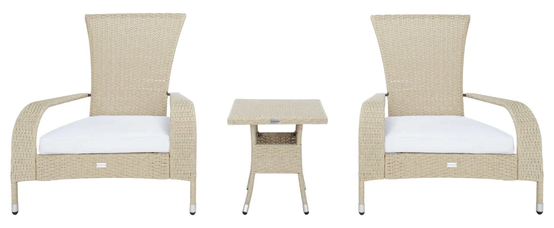 Edna Three-Piece Lounge Set in Beige / White