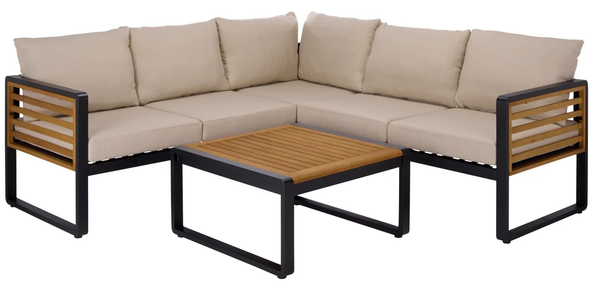Baker Corner Set in Black / Taupe