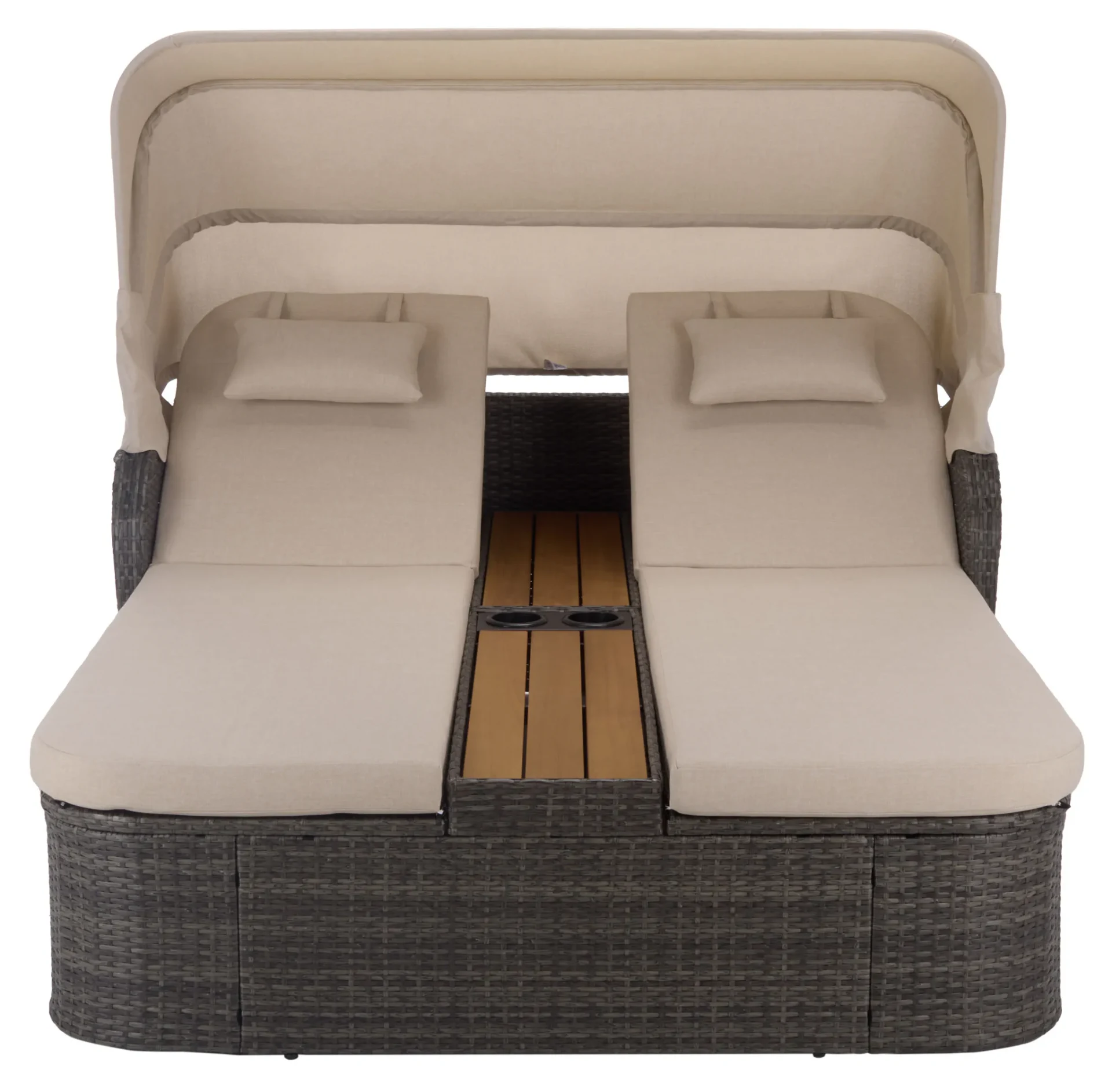 Vitto Double Daybed in Black / Taupe