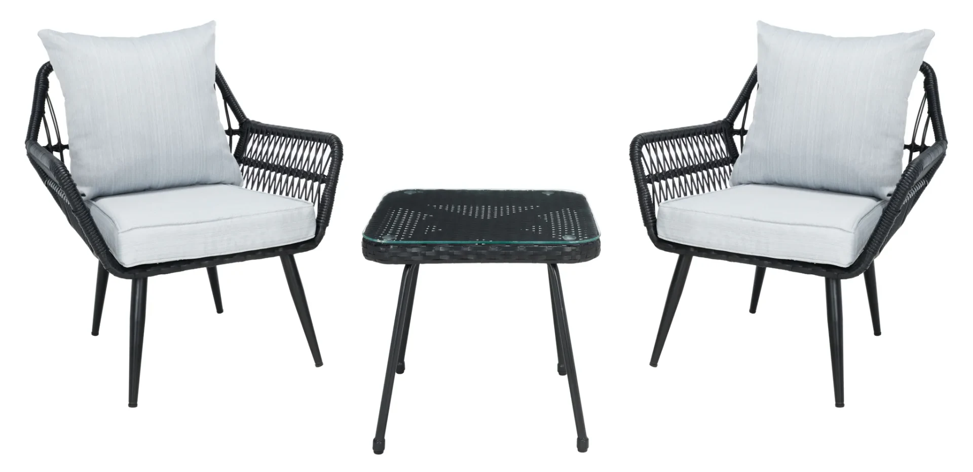 Londyn Three-Piece Lounge Set in Black / Gray