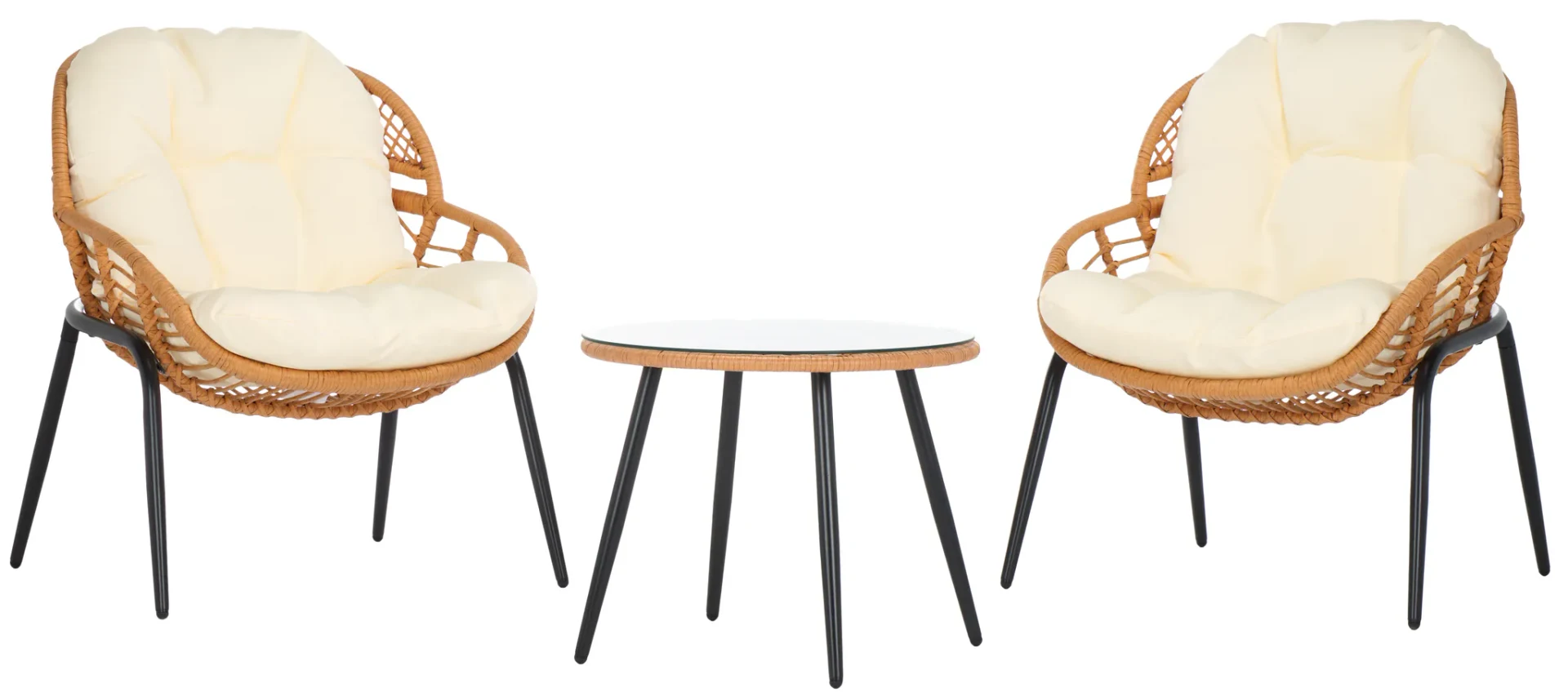 Mott Three-Piece Lounge Set in Natural / Beige