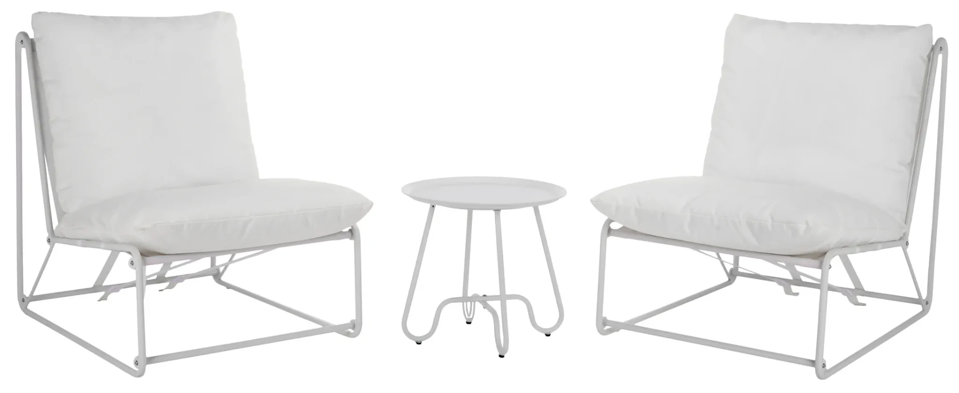Archie Three-Piece Set in White / Beige