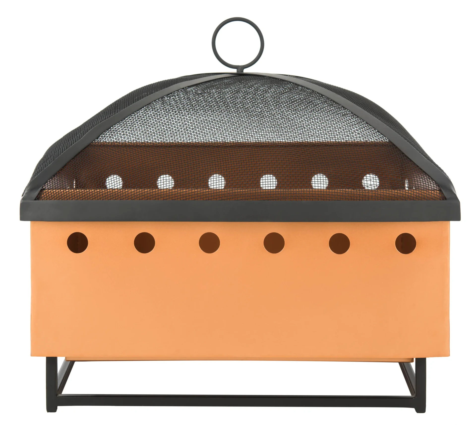 Wyatt Square Fire Pit in Copper / Black