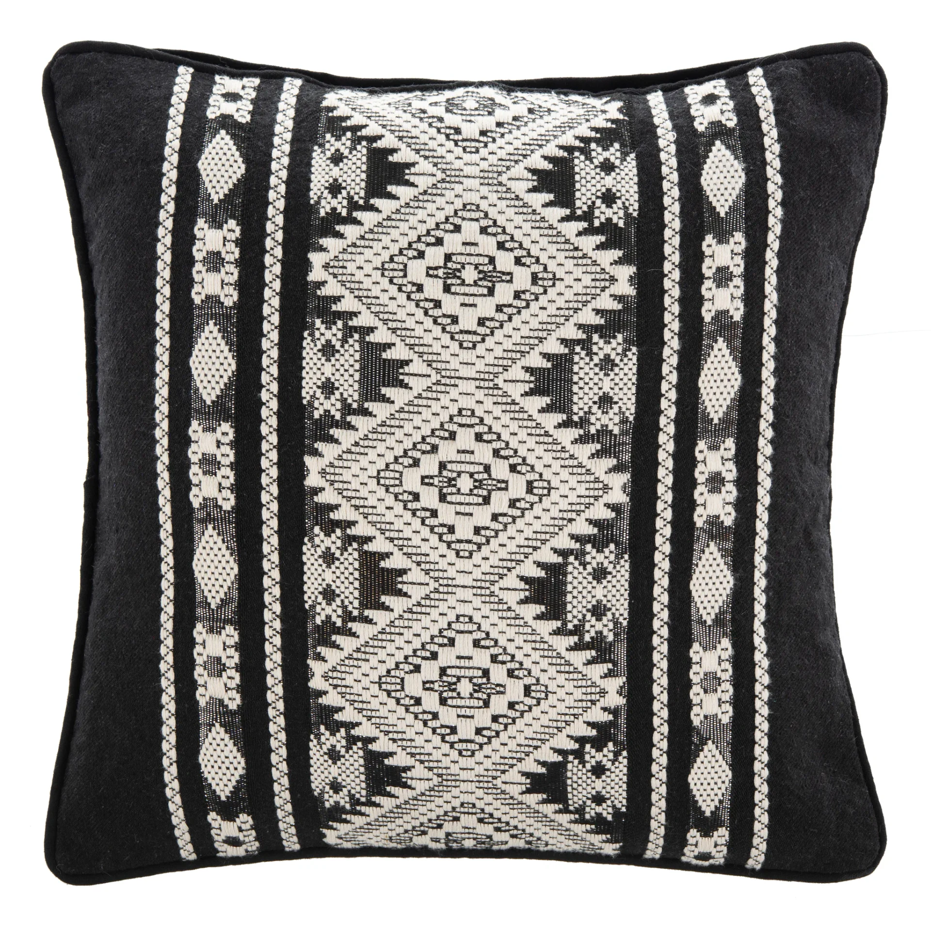 Midnight Pillow in Black / Ivory
