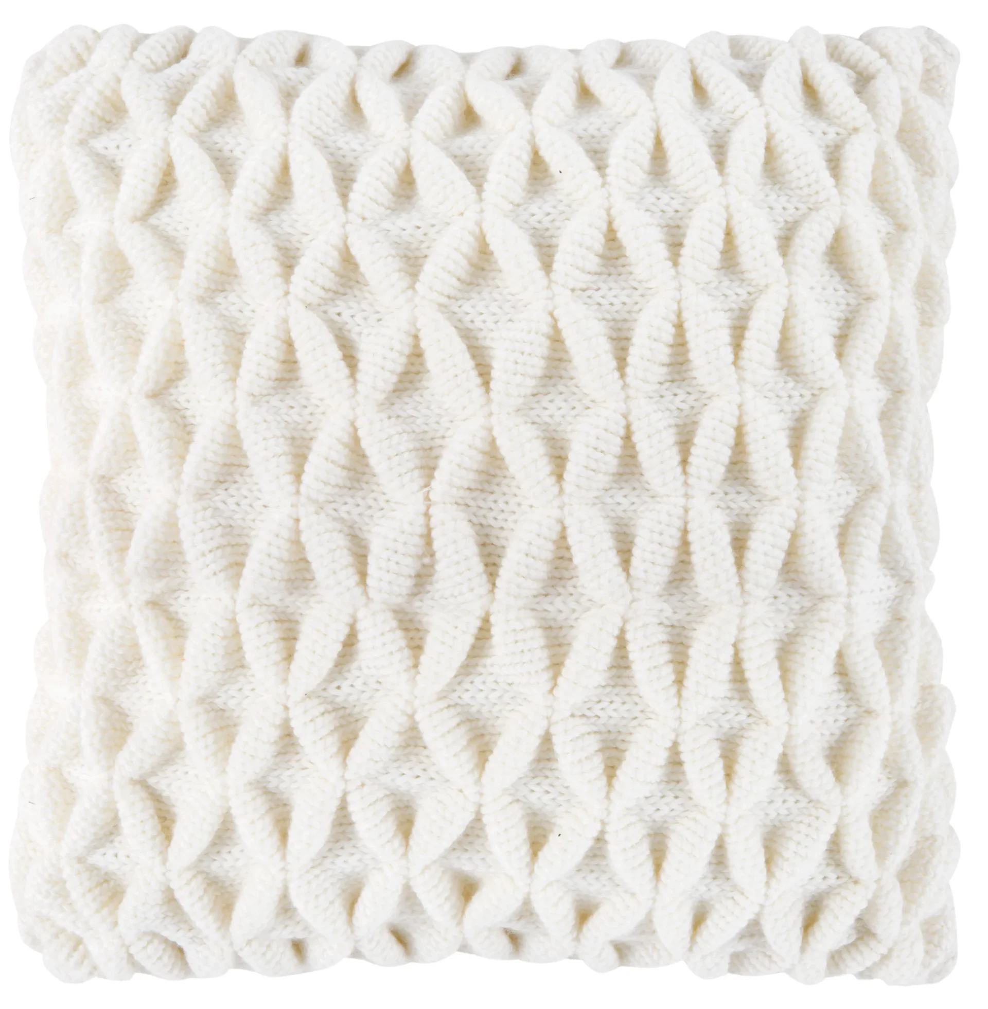 3D-Diamond Pillow in Ivory