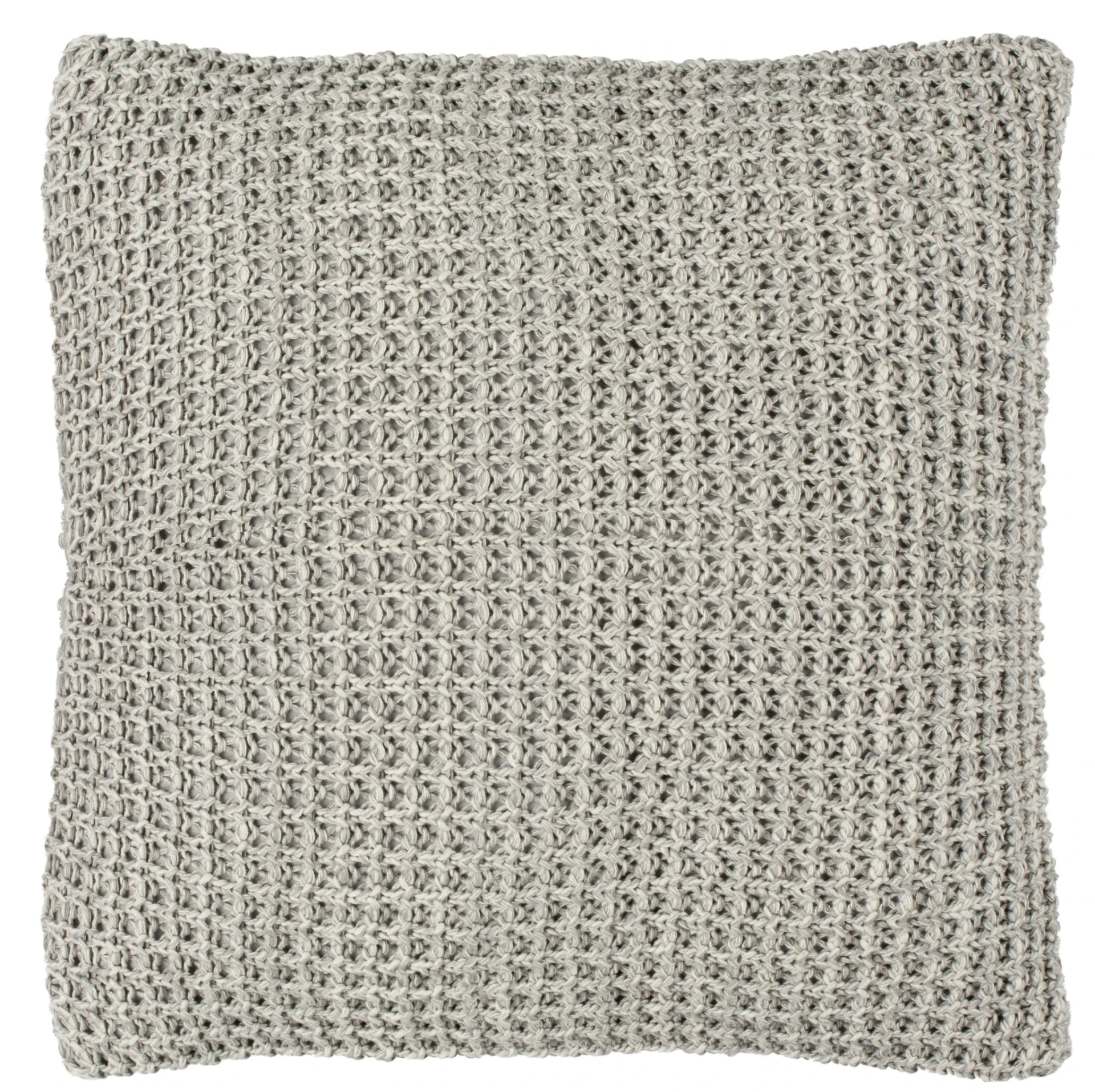 Haven Knit Pillow in Light Gray / Natural
