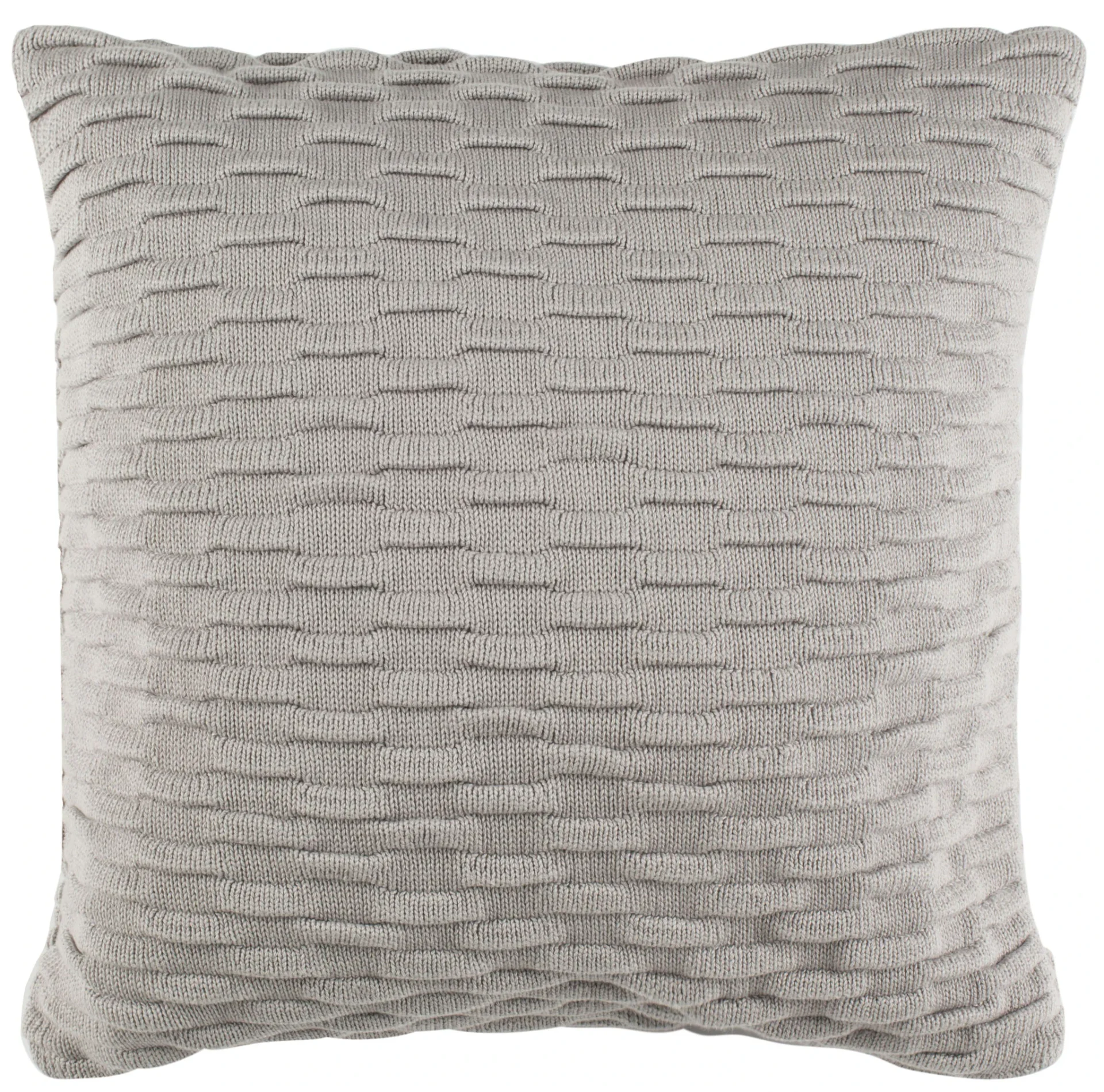 Noela Knit Pillow in Light Gray