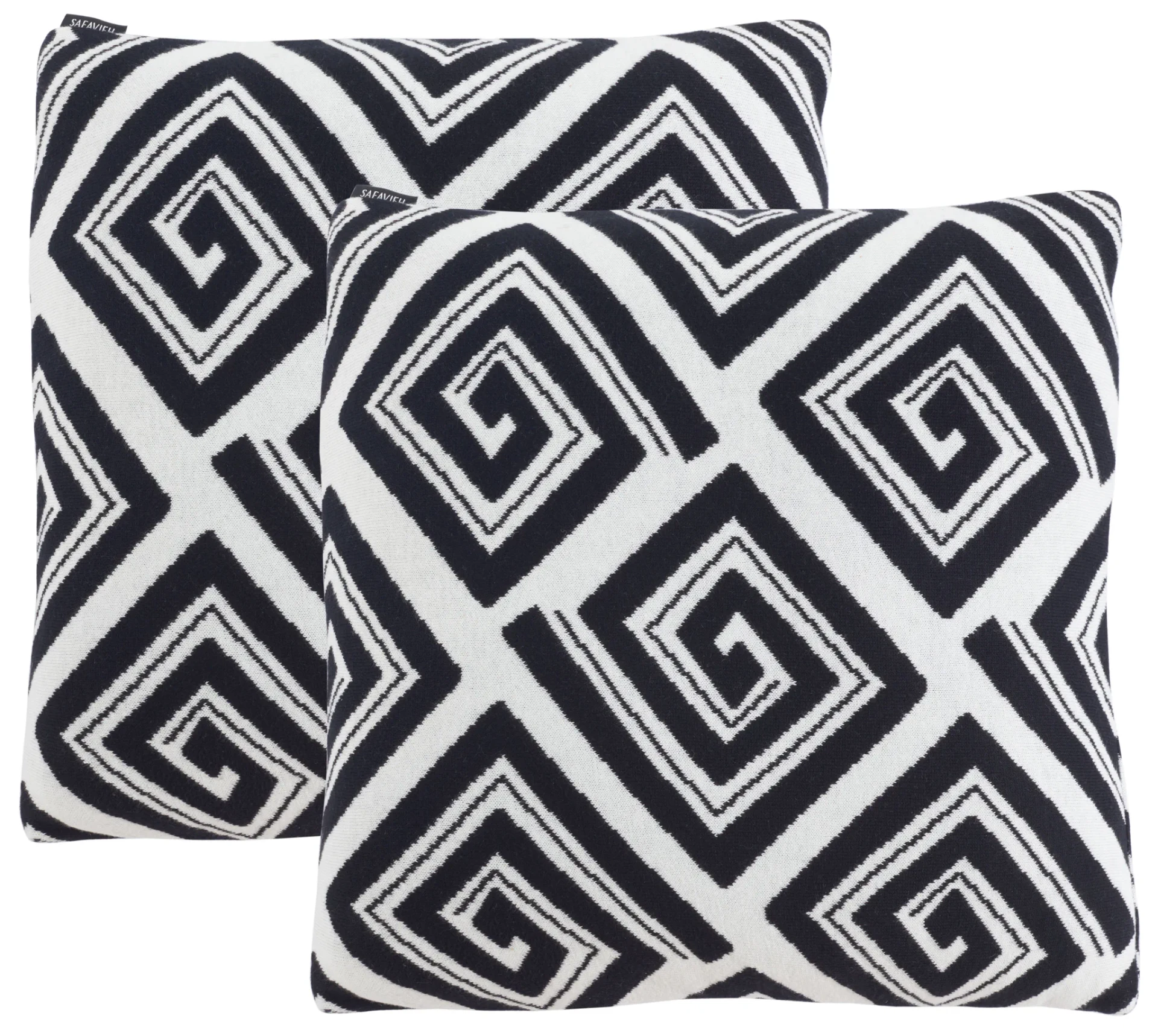 Nova Pillow (Set of 2) in Black / Ivory